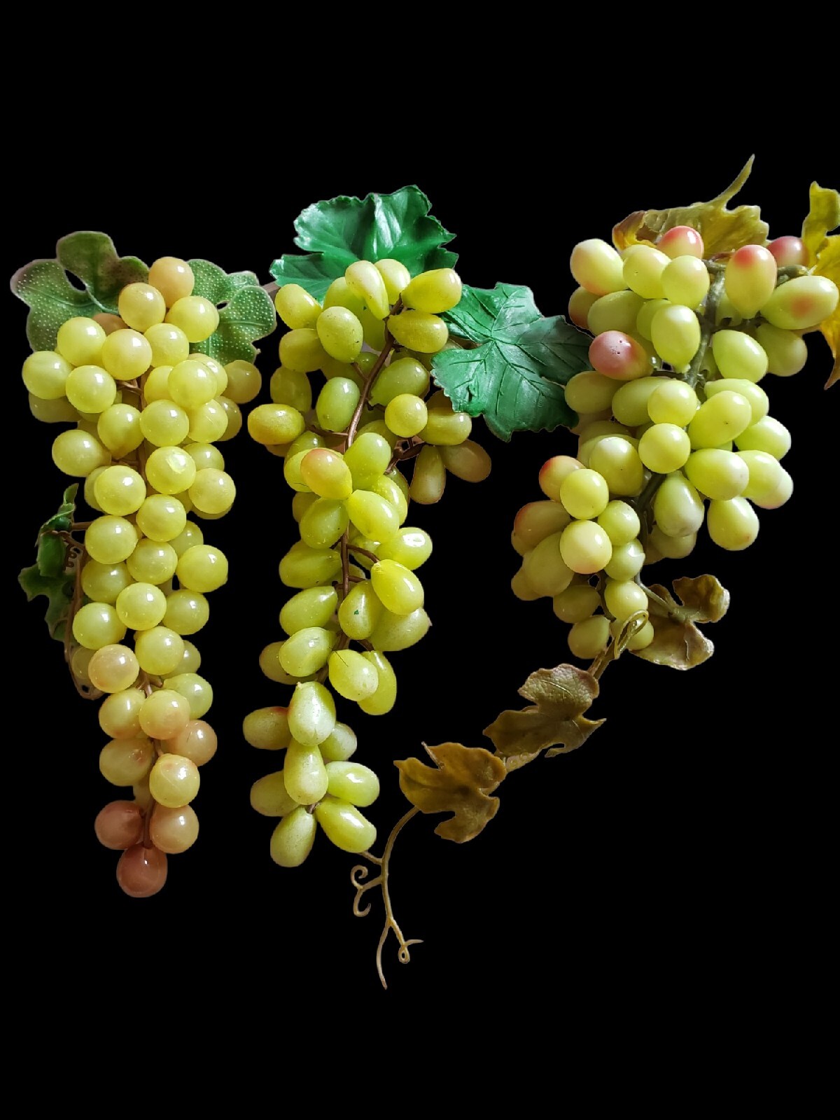 Lot 13 Rubber Grape Clusters Vtg Faux Decorative Crafts 6 To 8″ Length READ
