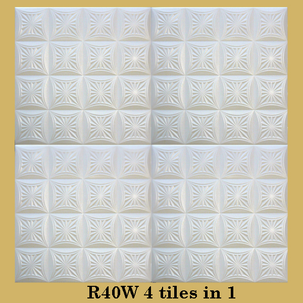 Glue Up Ceiling Tiles Easy Installation white HAND Painted R40 SUPER SALE!!
