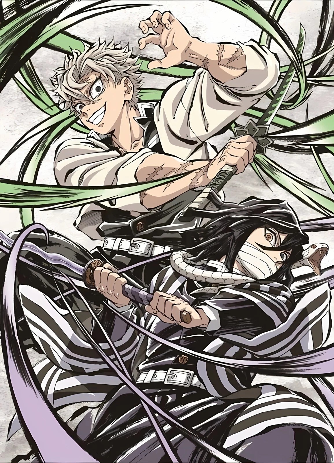 Demon Slayer Kimetsu No Yaiba Sanemi & Obanai Poster print 11″x17″ inches