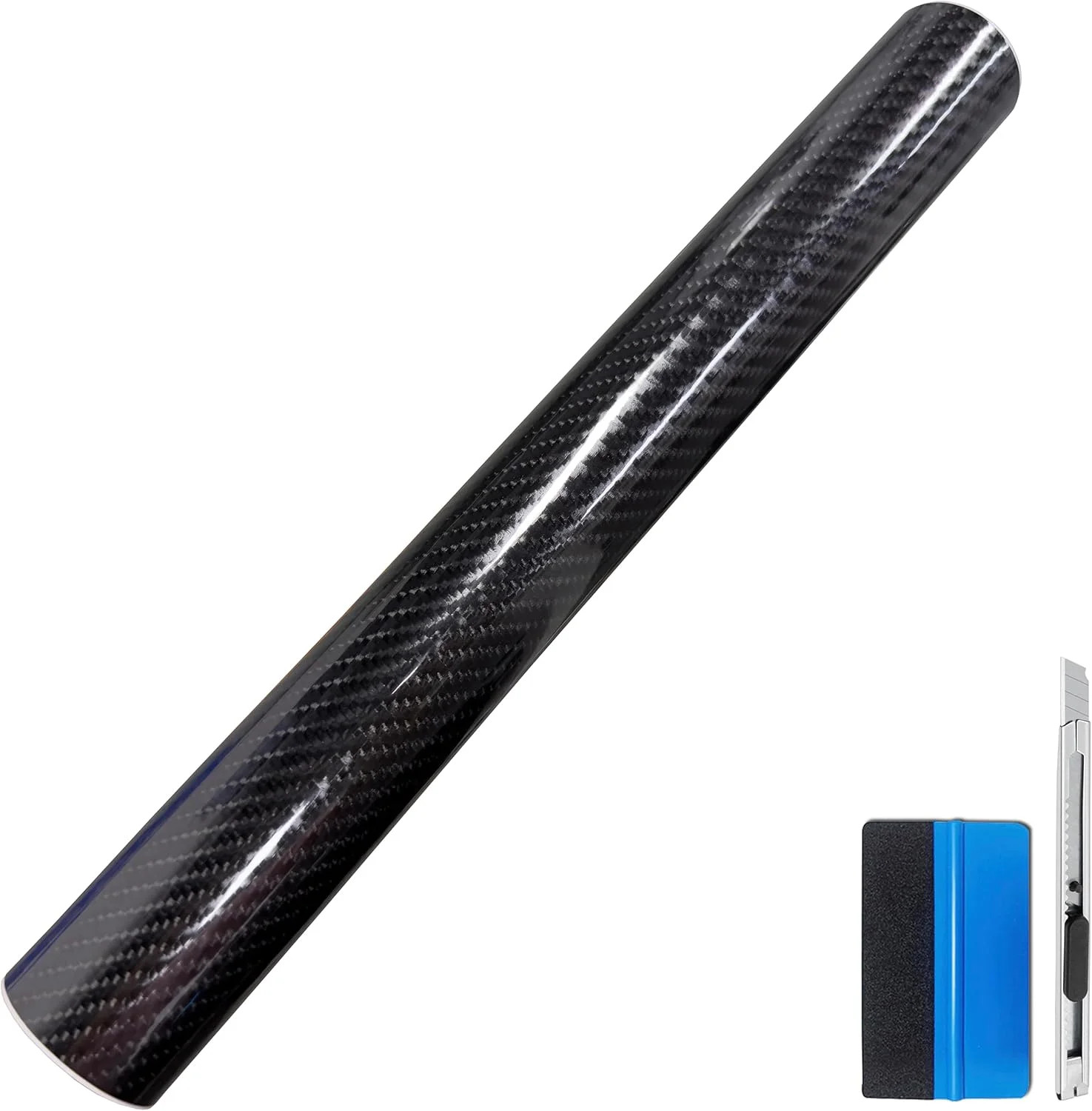 LZLRUN 6D High Gloss Black Carbon Fiber Vinyl Wrap Roll with Air Release – Outdo