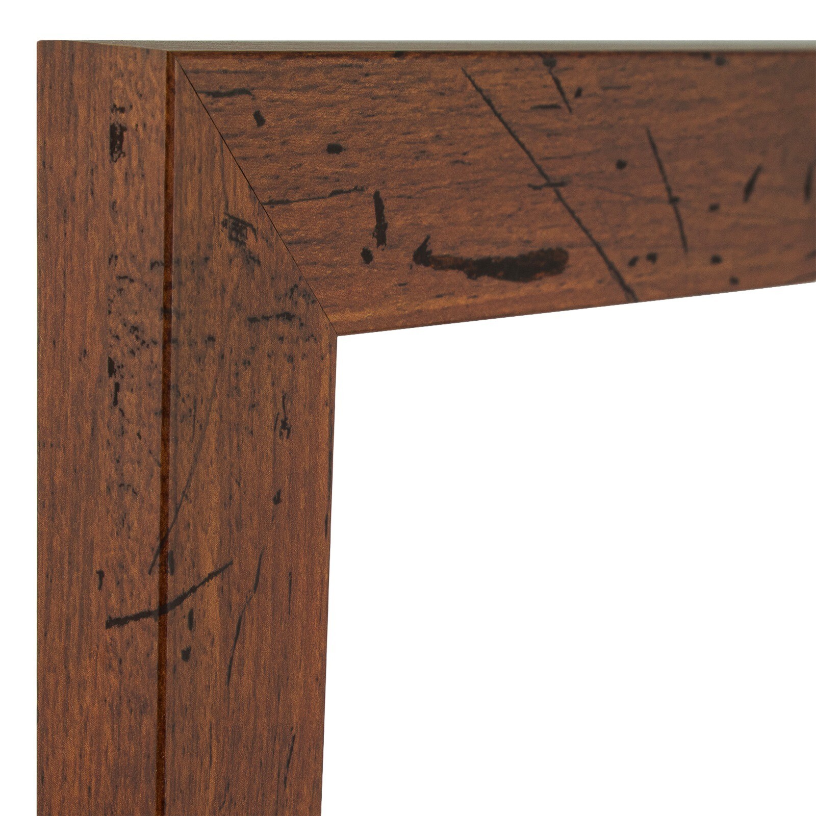 Craig Frames 1.25″ Flat Distressed Rustic Brown Picture Frame