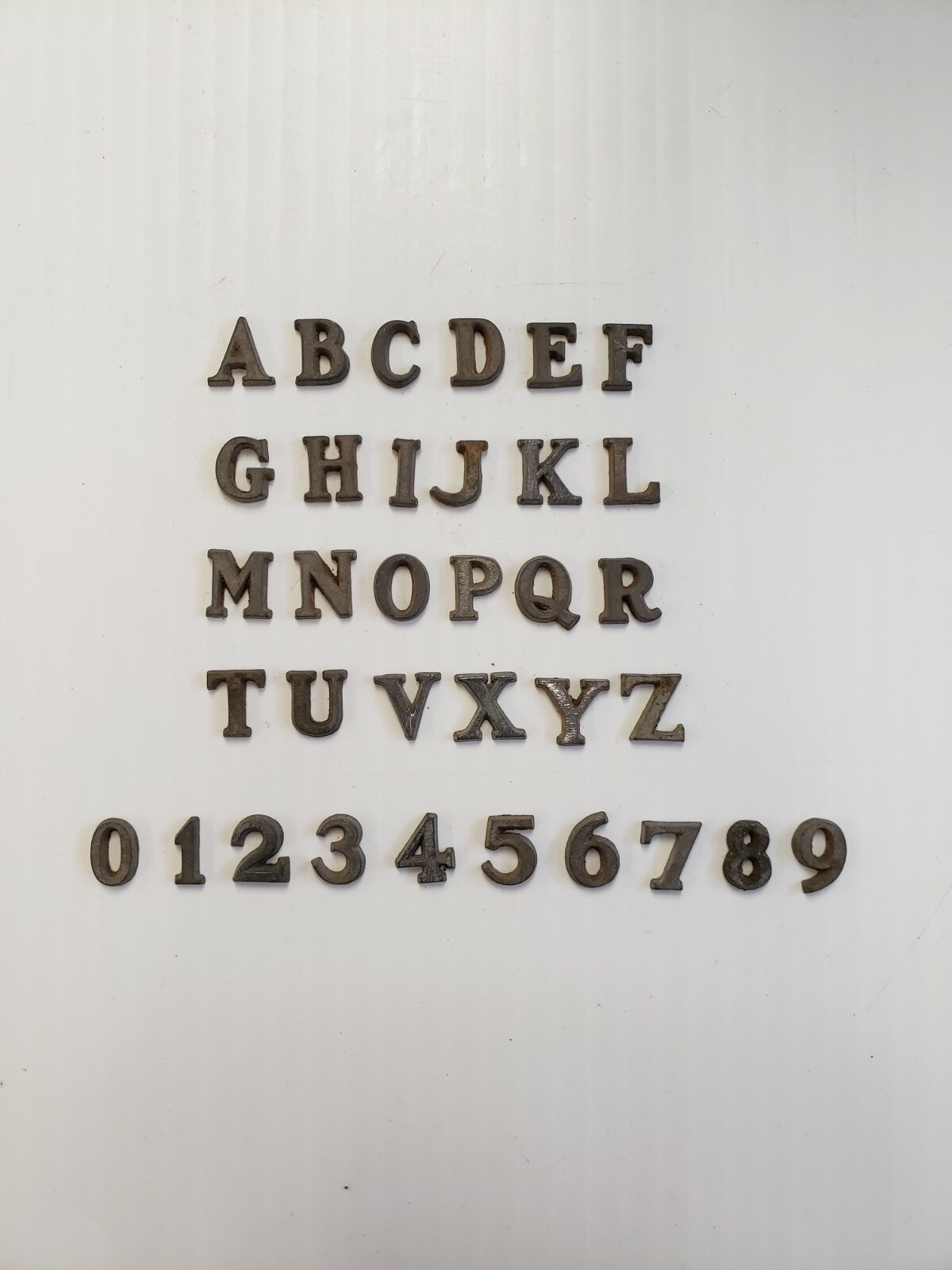 Metal Letters and Numbers 5/16 inch Roman Font price per letter*
