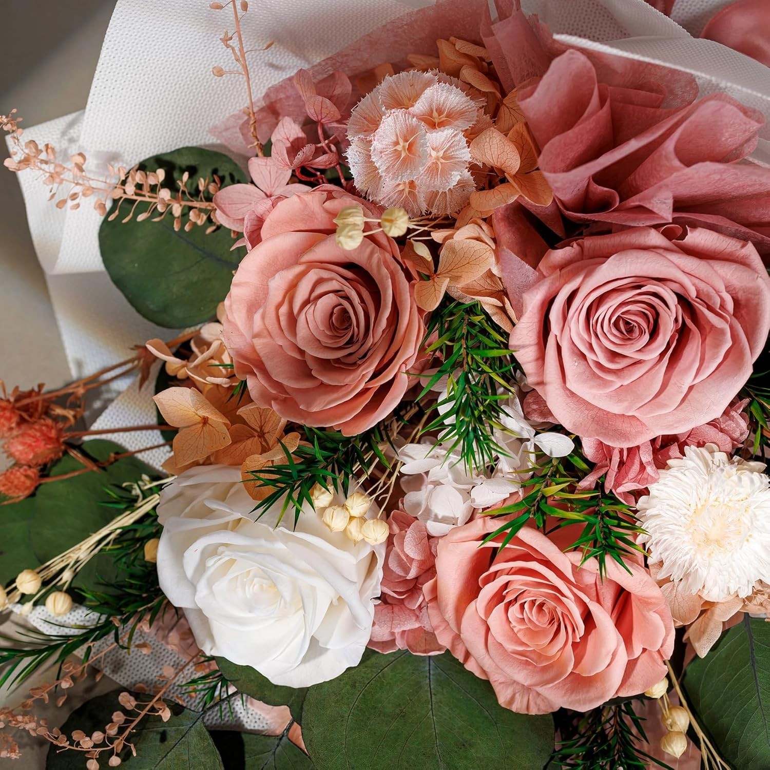 Preserved Flowers Bouquet Floral Gift for Women Mom Wife Grandma Mother’s Day