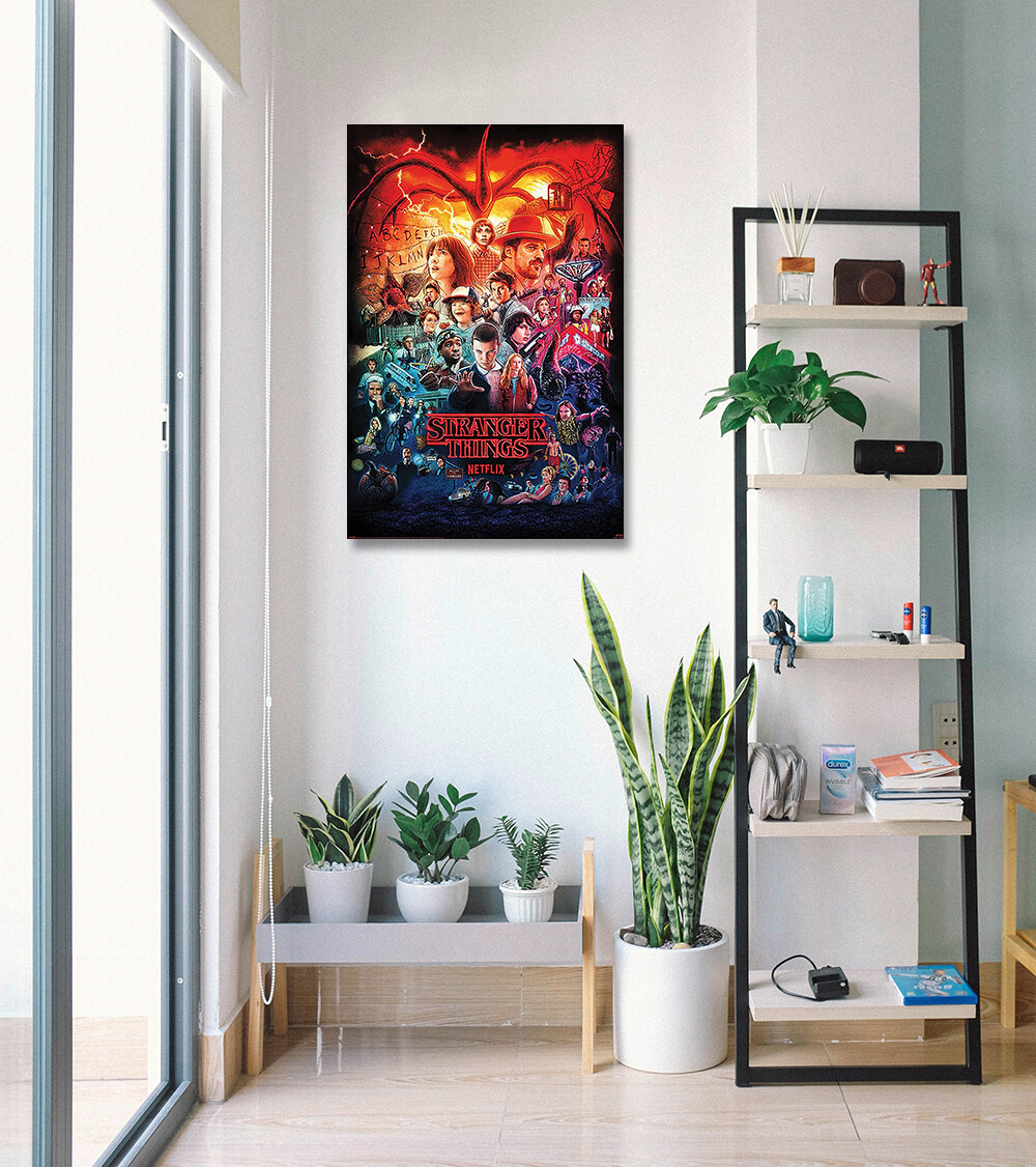 Stranger Things 1, 2, 3 & 4 – TV Show Poster (Poster Montage) (Size: 24″ x 36″)