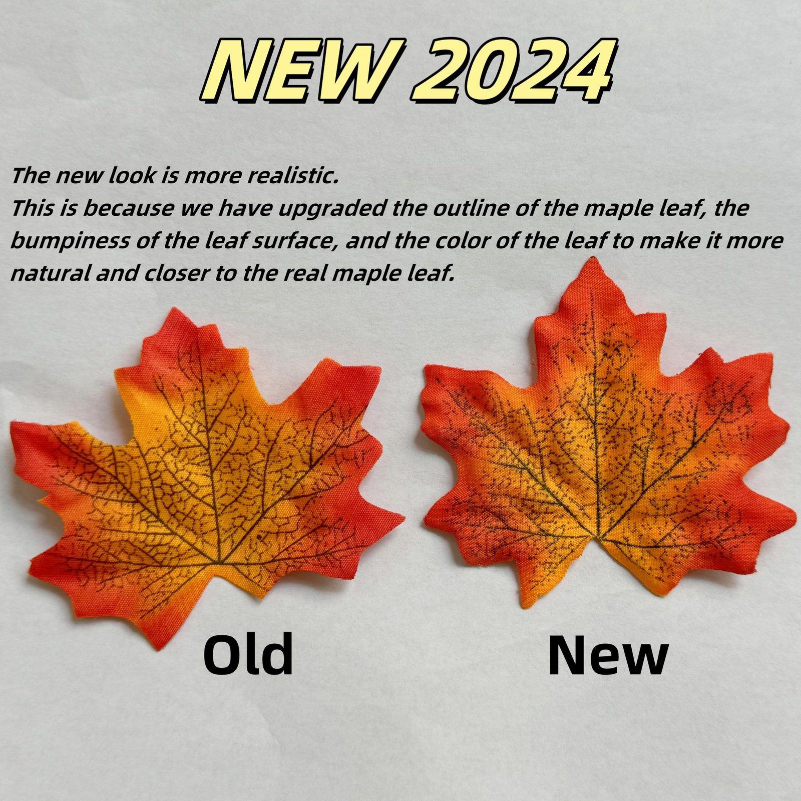 Jiesky 1170 Pcs 8cm/3.1inch Artificial Maple Leaves 6 Colors Fall Leaves