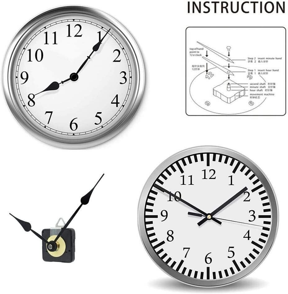 DIY Clock Replacement Repair Hands Kit Movement Quartz Mechanism Tool No-Ticking