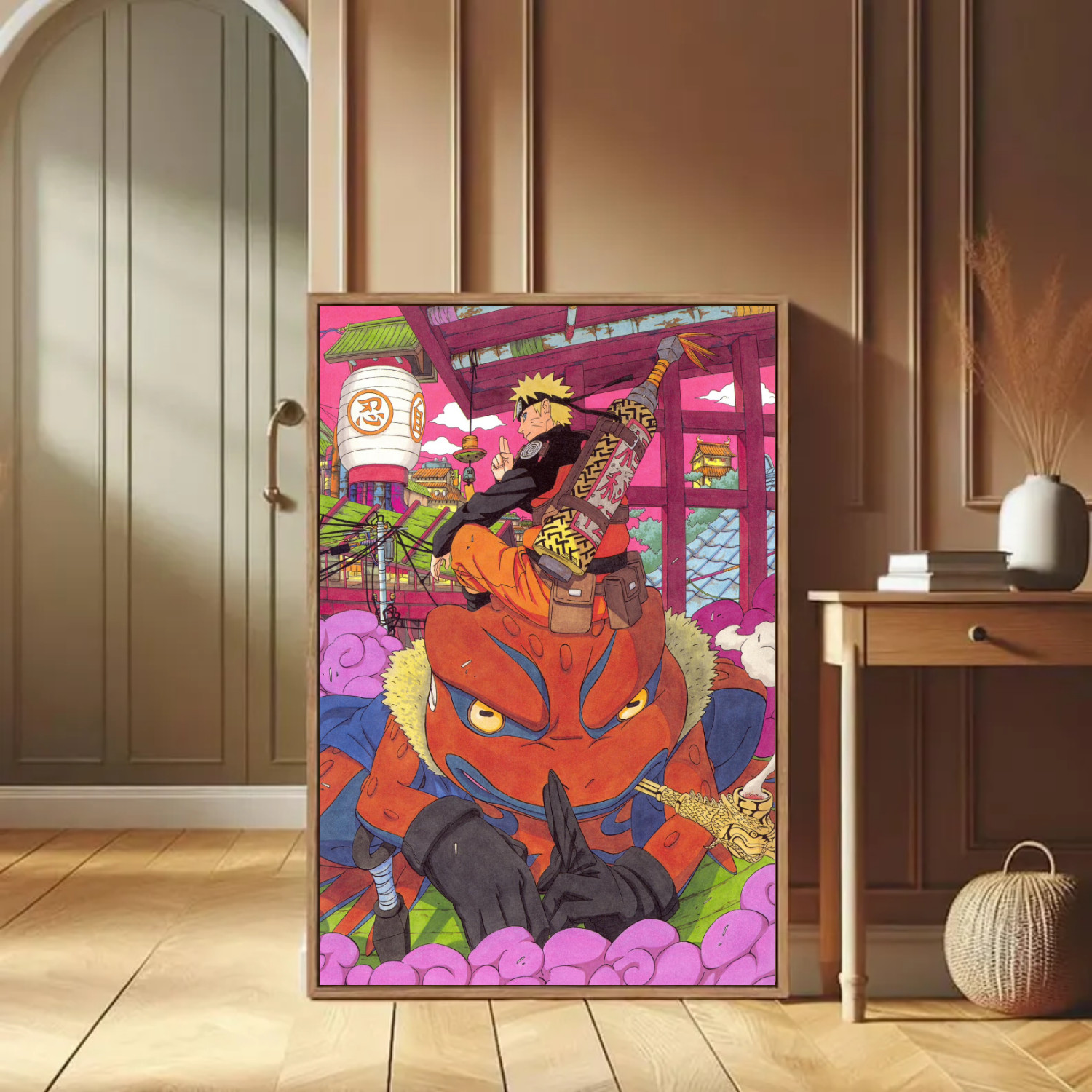 Naruto & Gamabunta Poster Jiraiya Toad Sage Mode Anime Wall Art