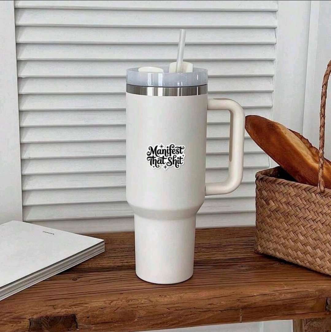 Manifest That Sh*t Vinyl Sticker, Water-Resistant, Car, Door, Window, Notebook