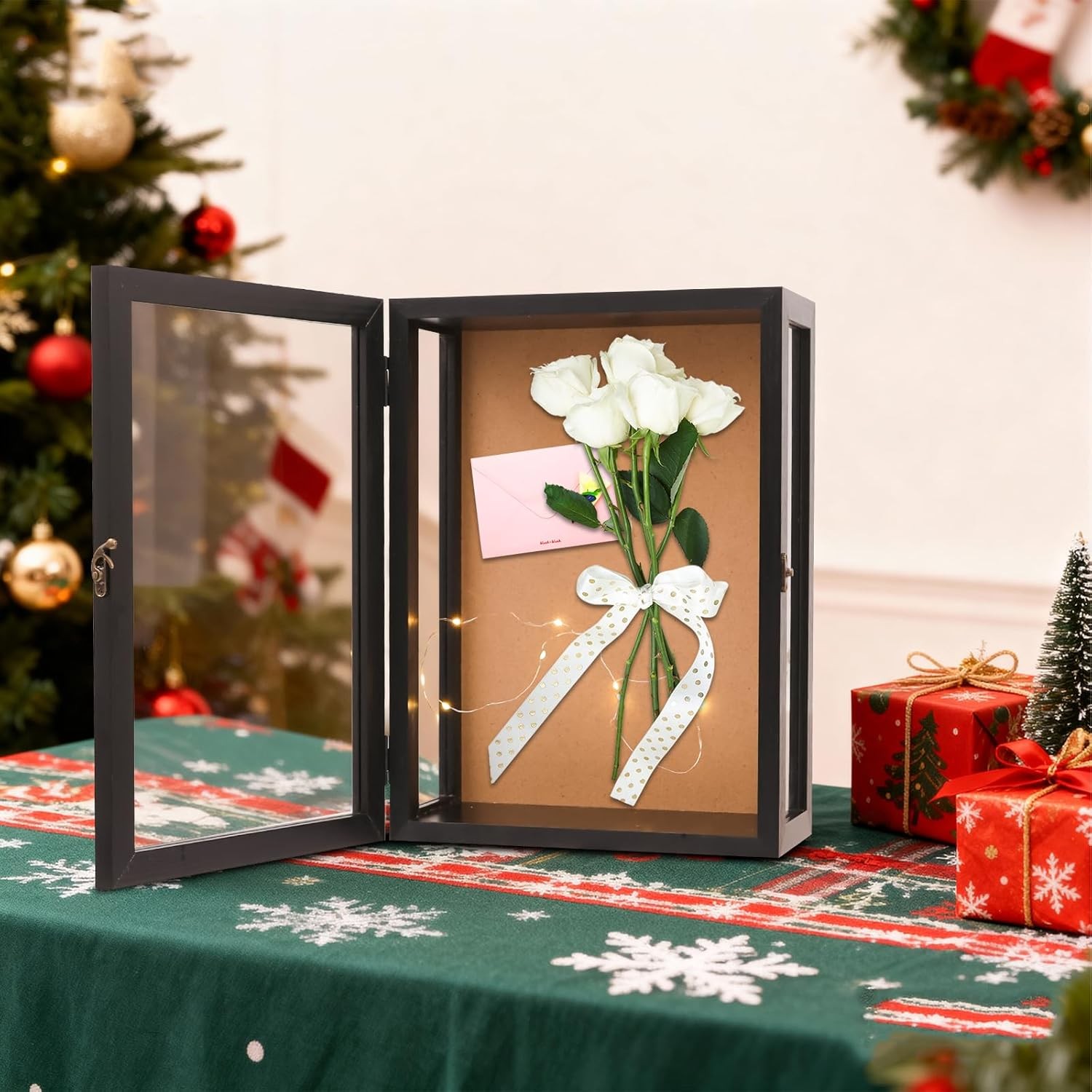 Black 11×15 Inch Deep Shadow Box Frame Wall Mounted,Depth 5 Inch Display Case