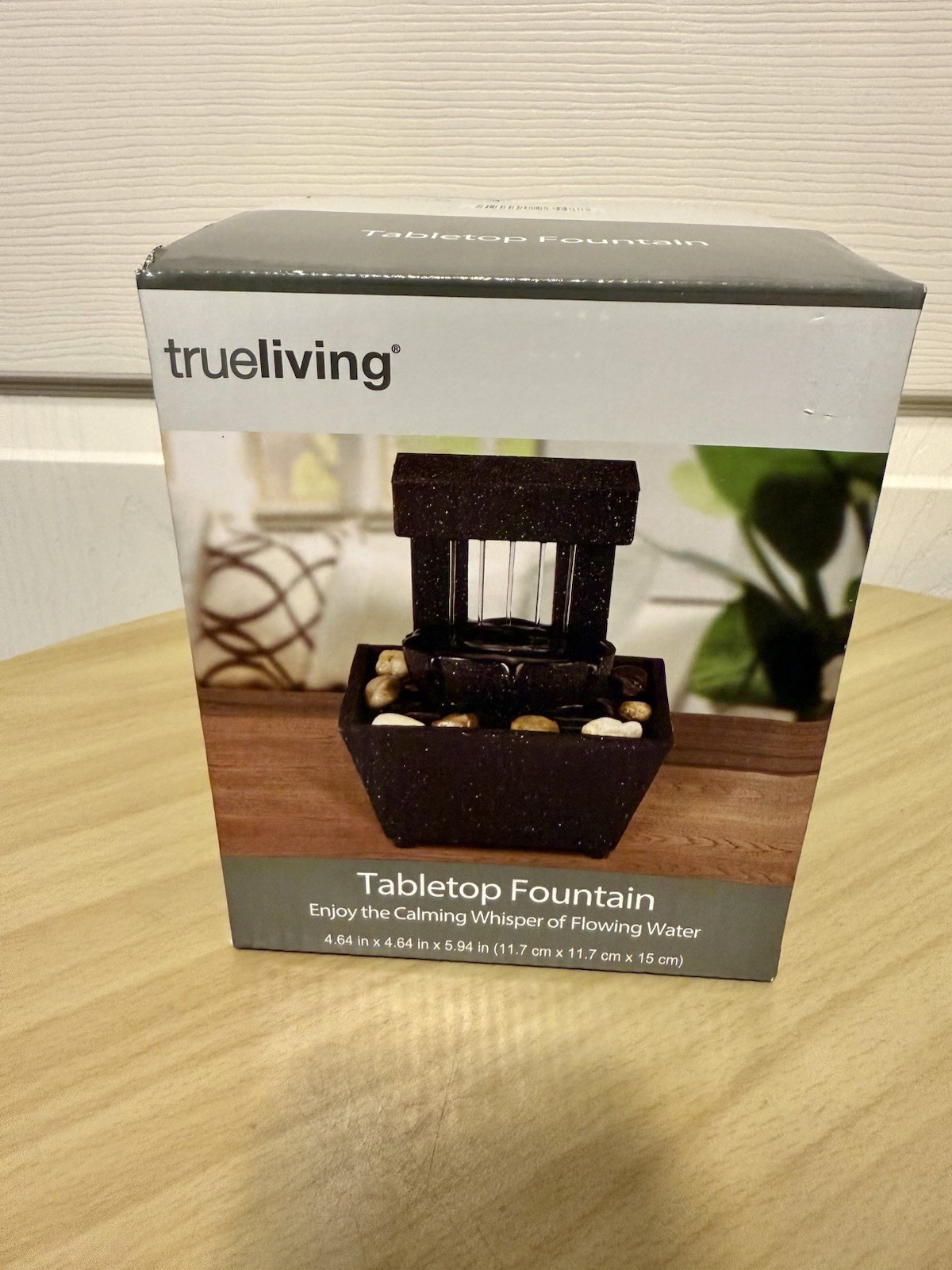 NEW True Living Essential, Tabletop Fountain Calming Whisper Of Flowing Water