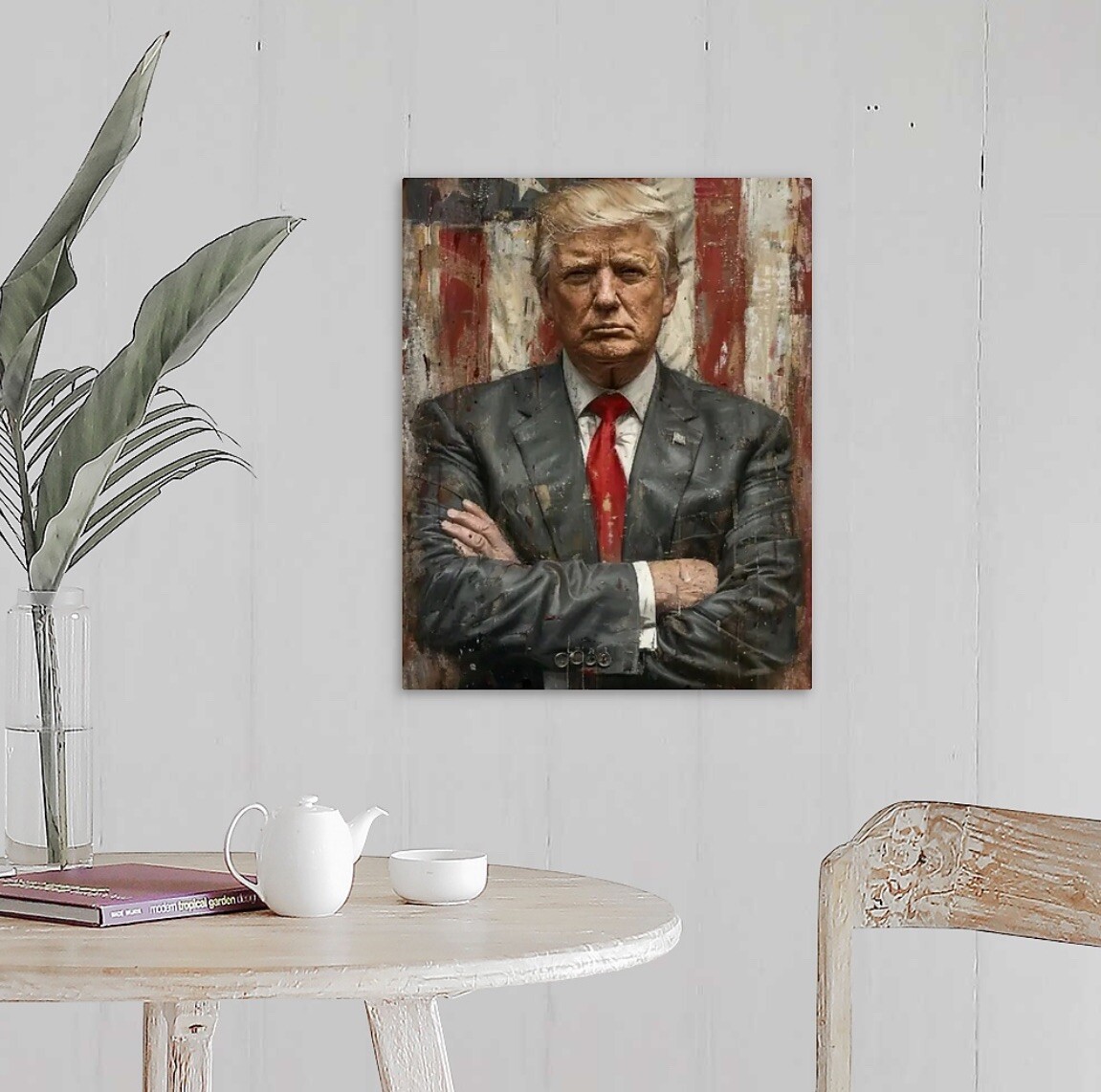 Donald Trump Canvas 16×20 Art 2025 President America Patriotic Iconic 47