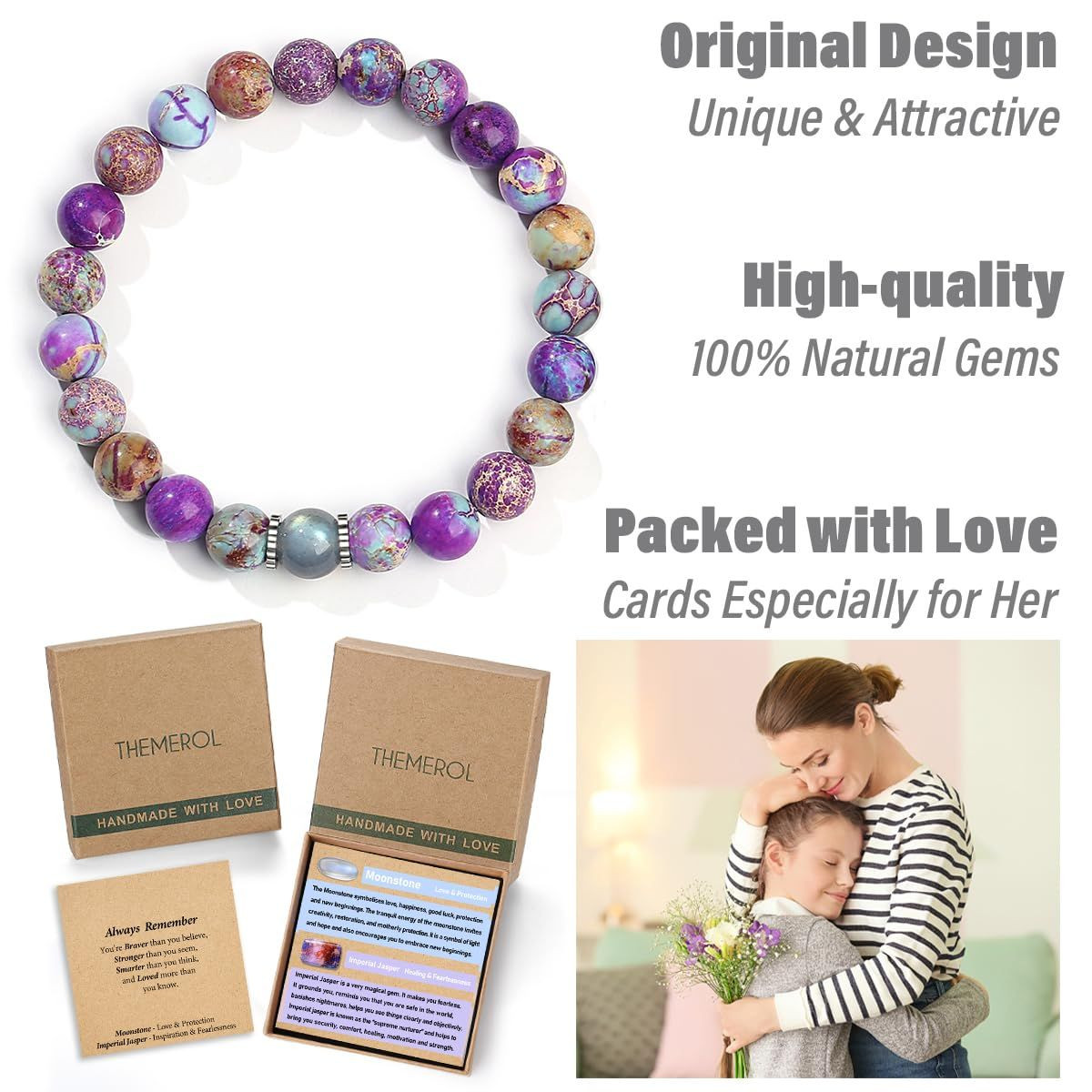 THEMEROL Teens Girl Gifts Ideas Teenage Kids Beaded Small-5.9 inches, Multi