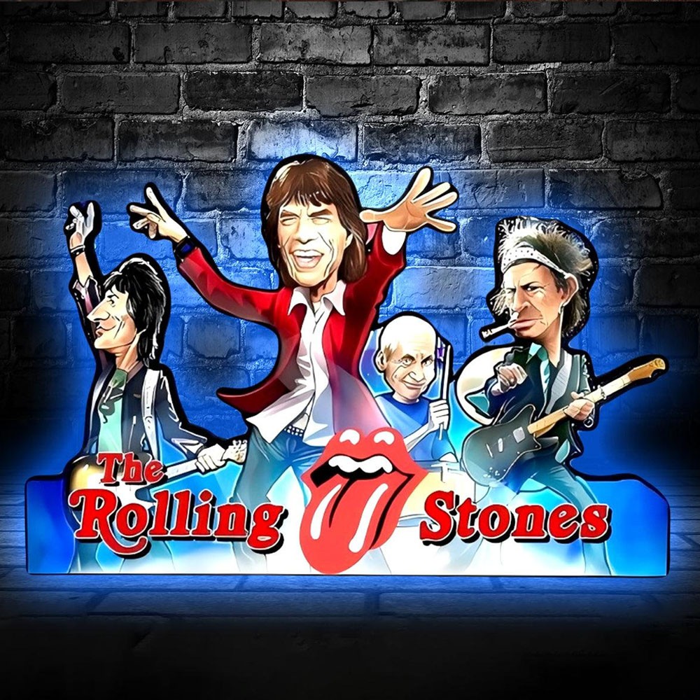 Rolling Stone Pinball Topper 3D Print LED Light Box With Iconic Lips-And Tongue