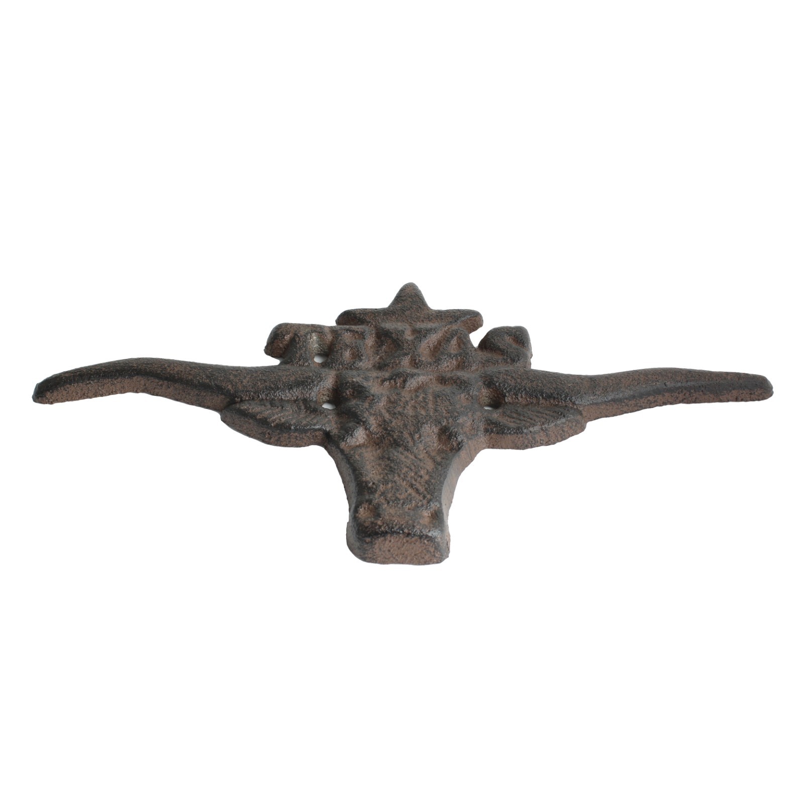 Texas Longhorn Star Wall Plaque Sign Heavy Duty Cast Iron Rustic Western Decor