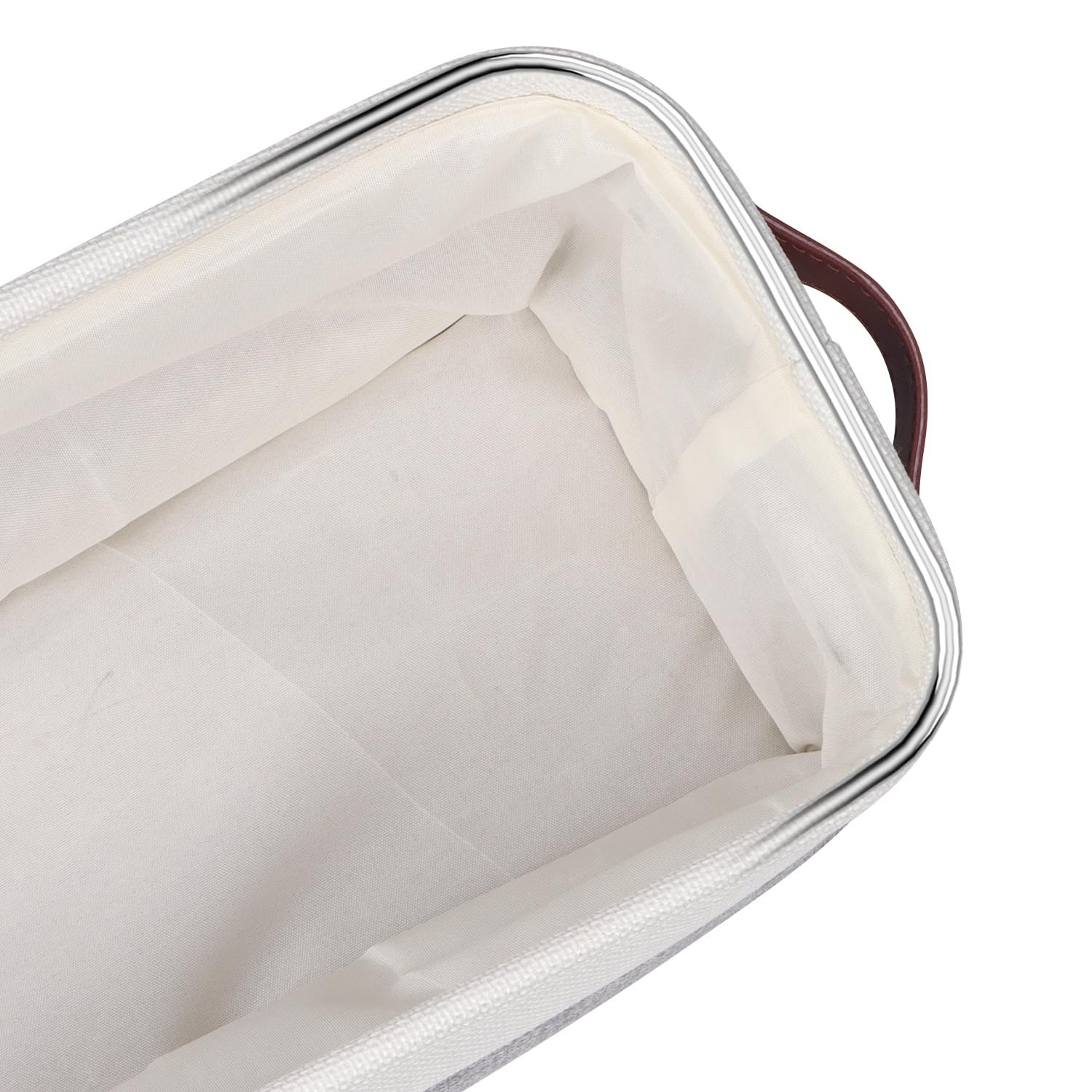 Univivi 4PC Small Fabric Storage Bins,15x6x5 inch Long Narrow Storage Baskets…