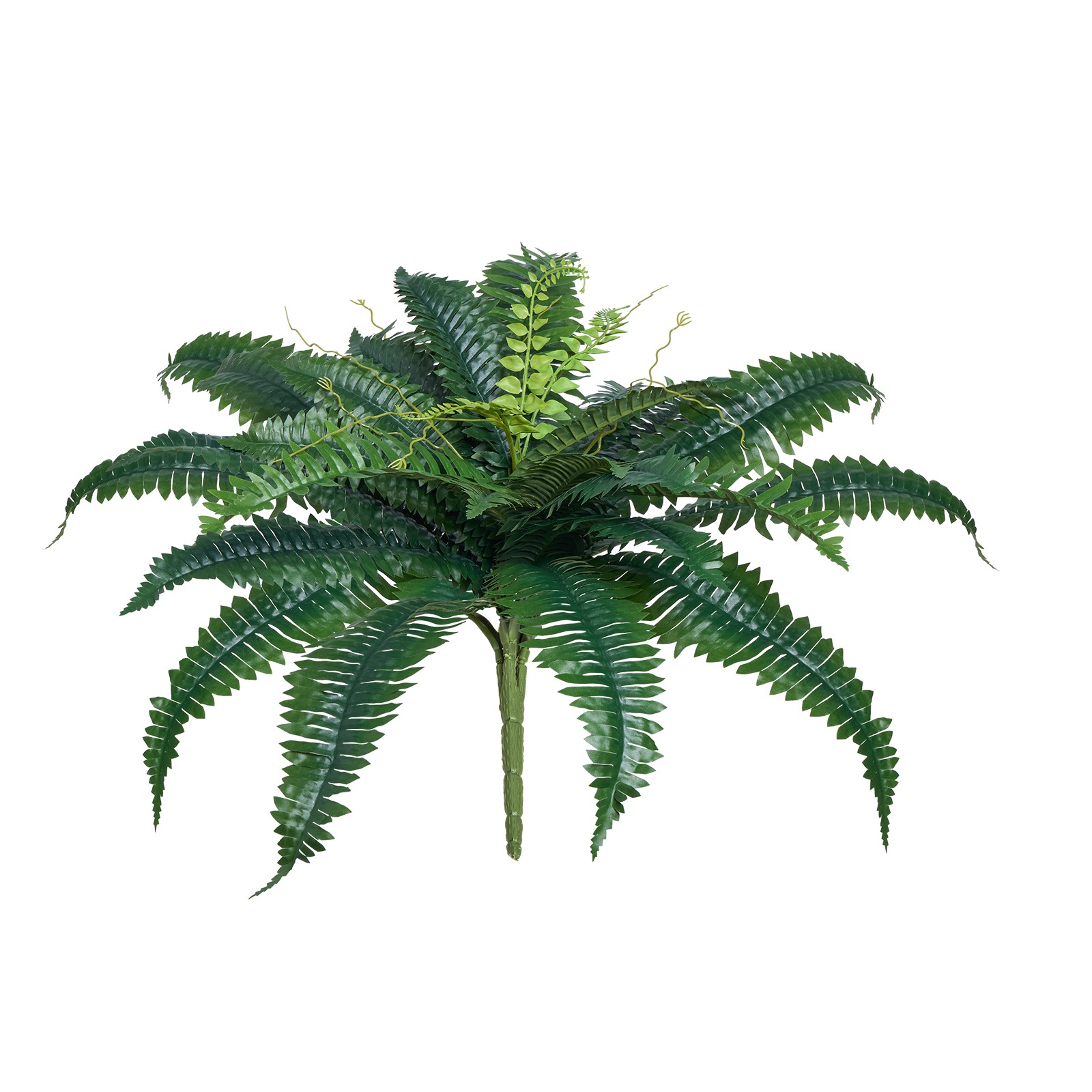 Uimoso Pack of 2 33″ Artificial Boston Fern Bush Plant Green Plant Home Decor