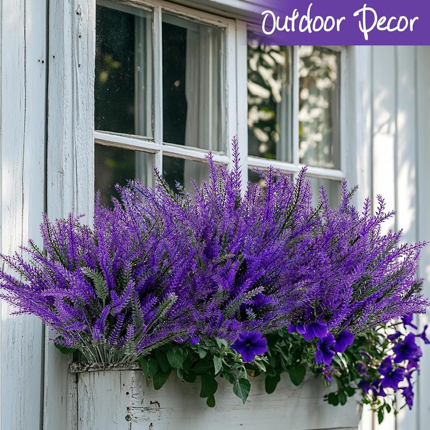 Artificial Lavender Flowers – 8 Pcs Faux Lavender Plant Artificial Fake Plastic