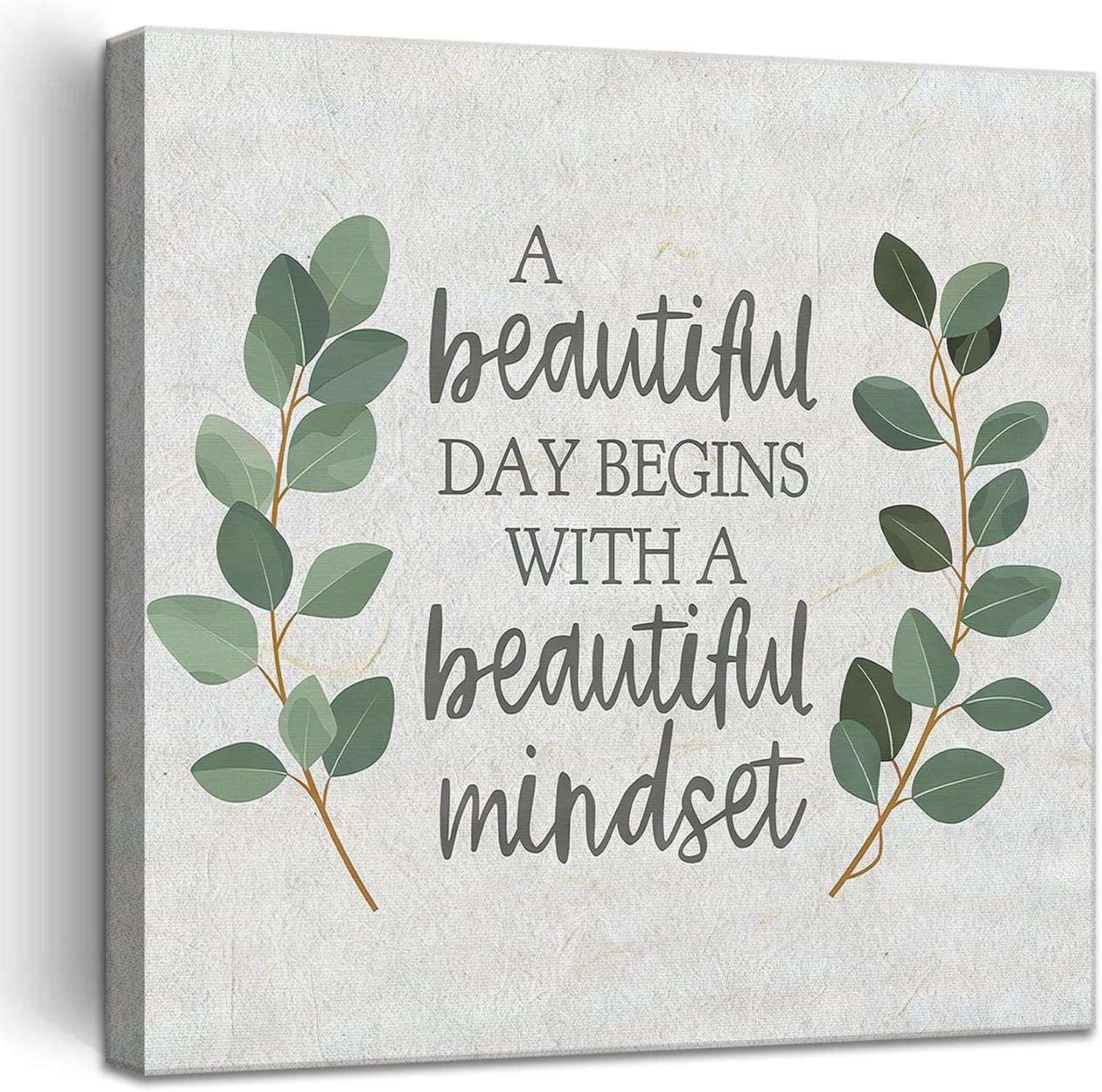 Framed Inspirational Wall Art Minimalist Eucalyptus Wall Decor Motivational Posi