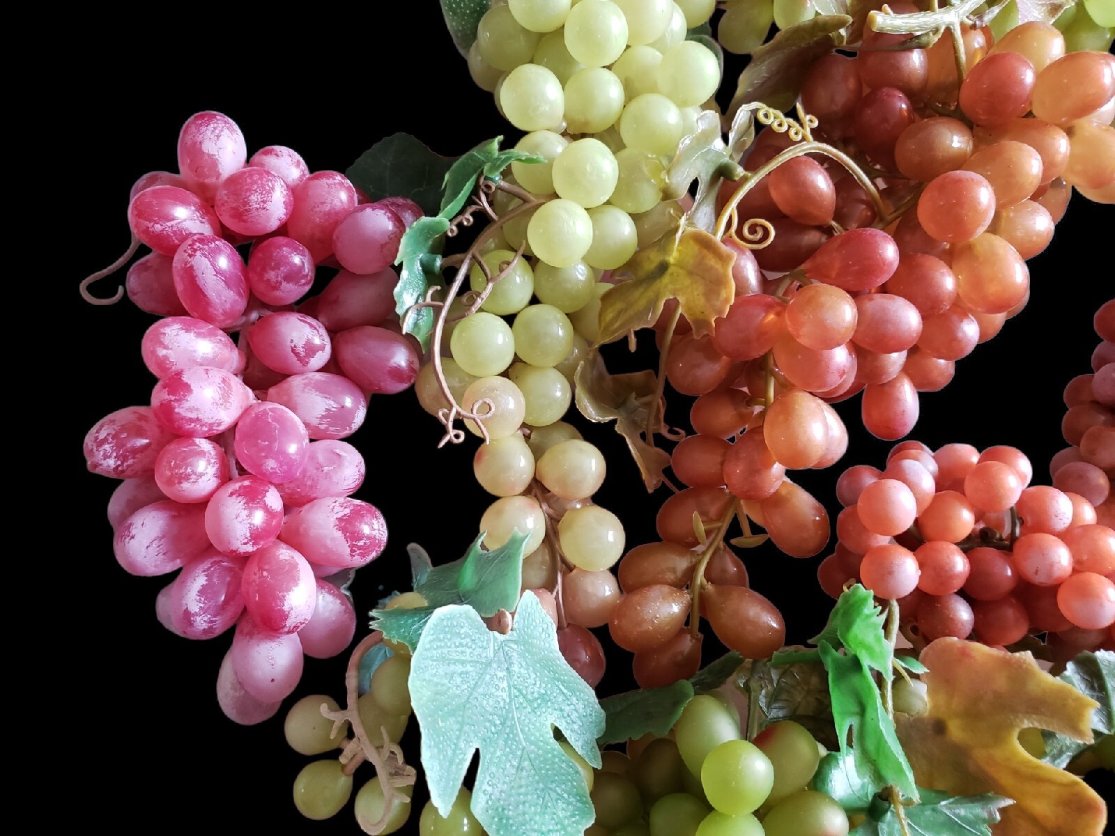 Lot 13 Rubber Grape Clusters Vtg Faux Decorative Crafts 6 To 8″ Length READ