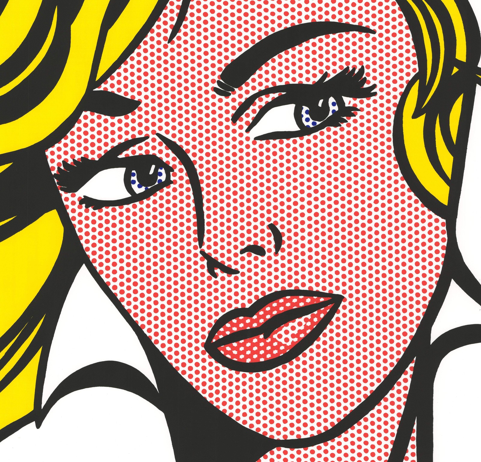 ROY LICHTENSTEIN M…Maybe 55″ x 39.5″ Serigraph 1979 Pop Art Yellow, Multicolor