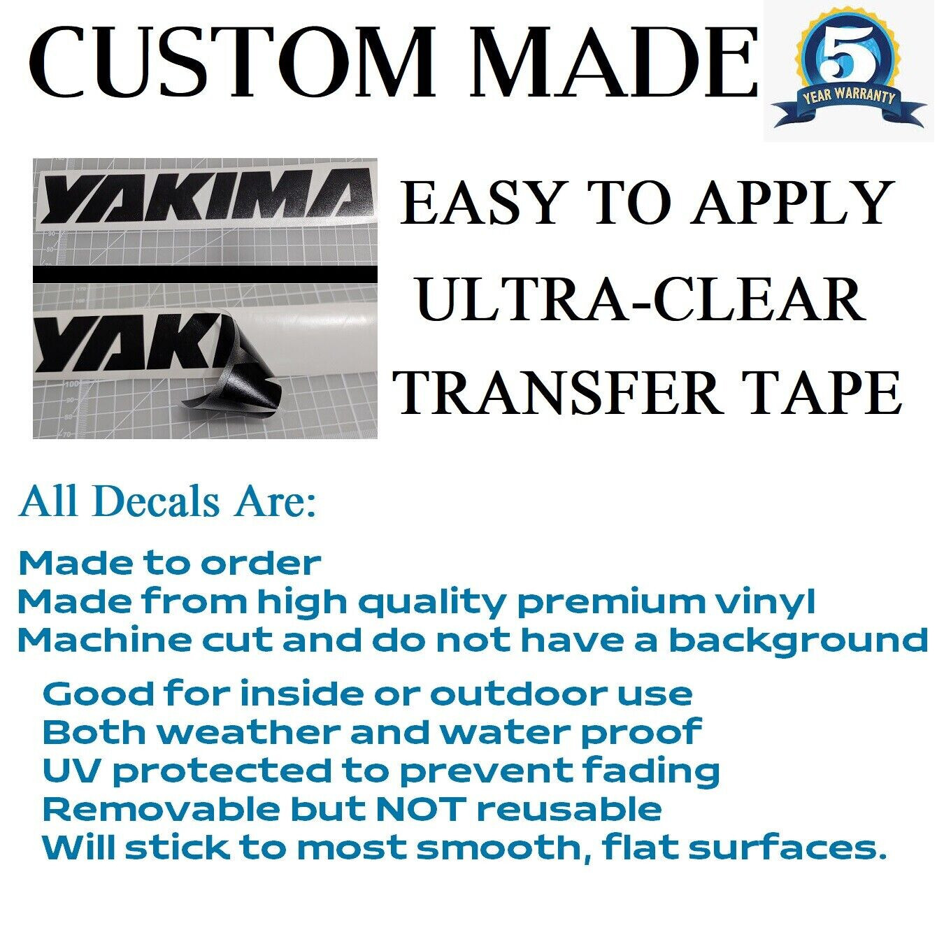 Text Decal Vinyl Lettering Personalized Sticker Business Sign Name CUSTOM MADE(2