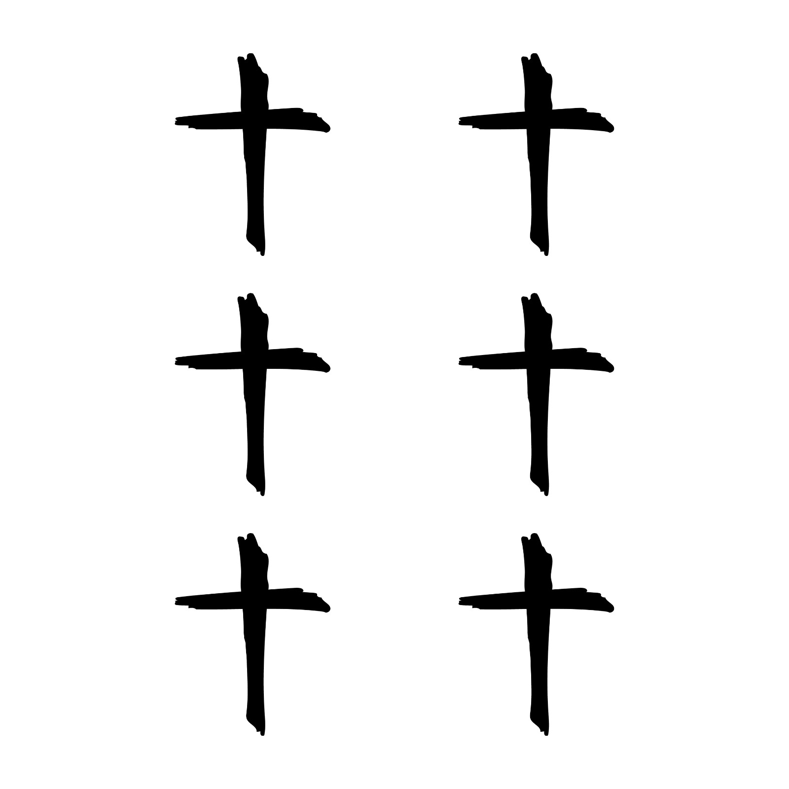 6 Halloween Cross Decals Spooky Vinyl Stickers Gothic Car Window Laptop Wall DIY