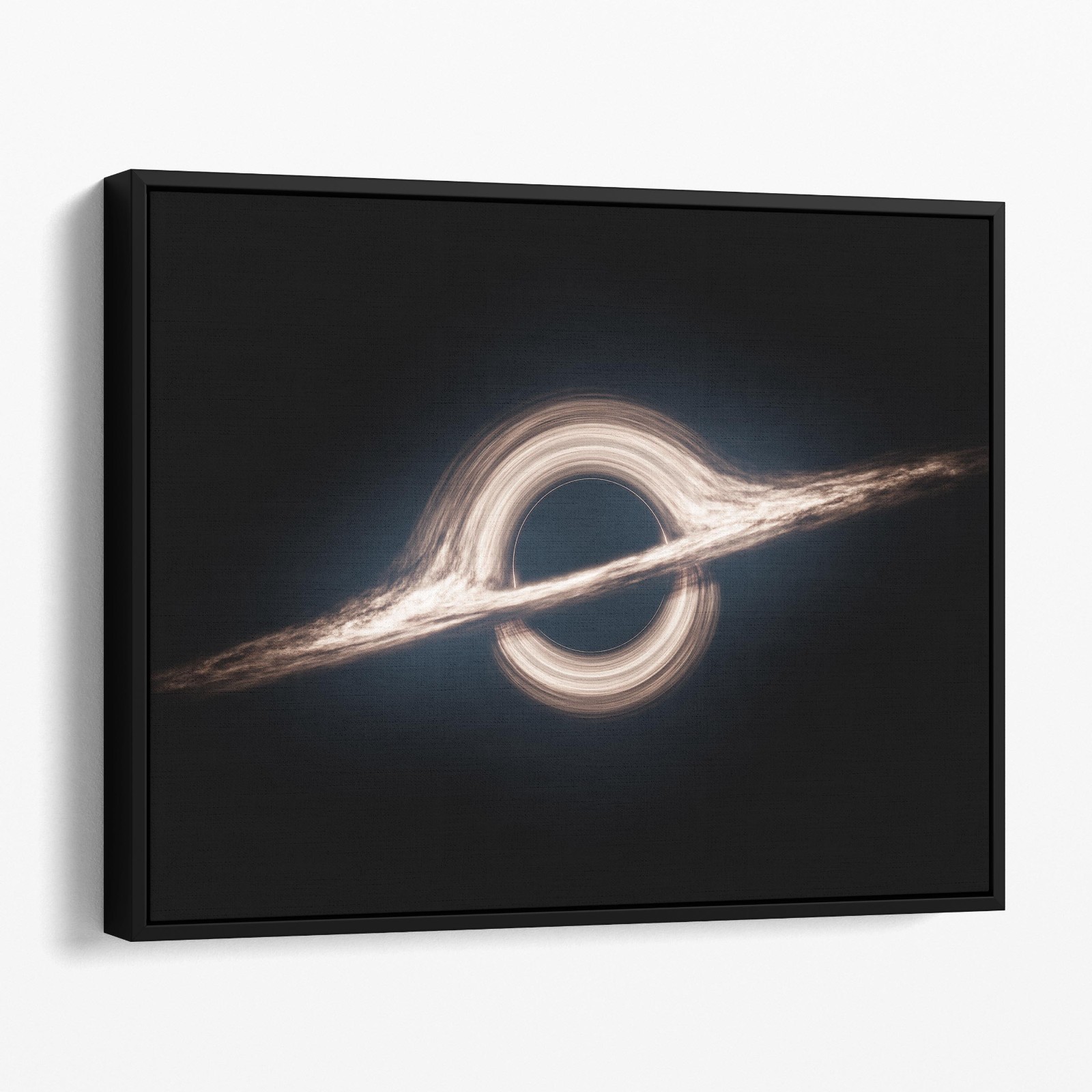 Black Hole Outer Space Planets Moons Canvas Wall Art Print