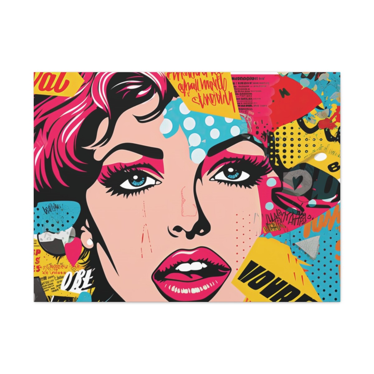 A vibrant and eye-catching Pop Art piece, popular culture – Canvas Gallery
