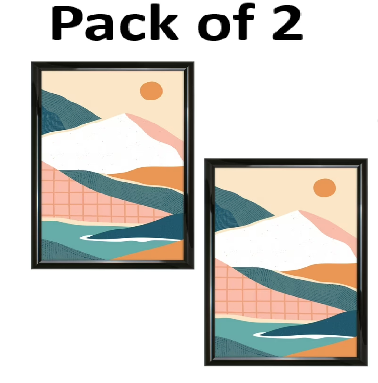 2 pk Mainstays 12×18 Rounded Black Poster Frame