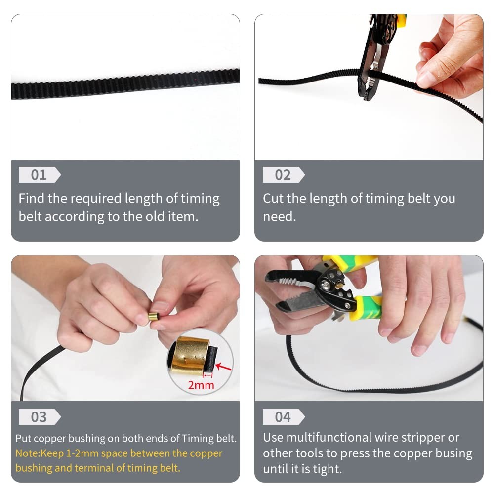 Official Creality Timing Belt Length 2M, Open 2GT Timing Belt Pitch 2mm Width 6m