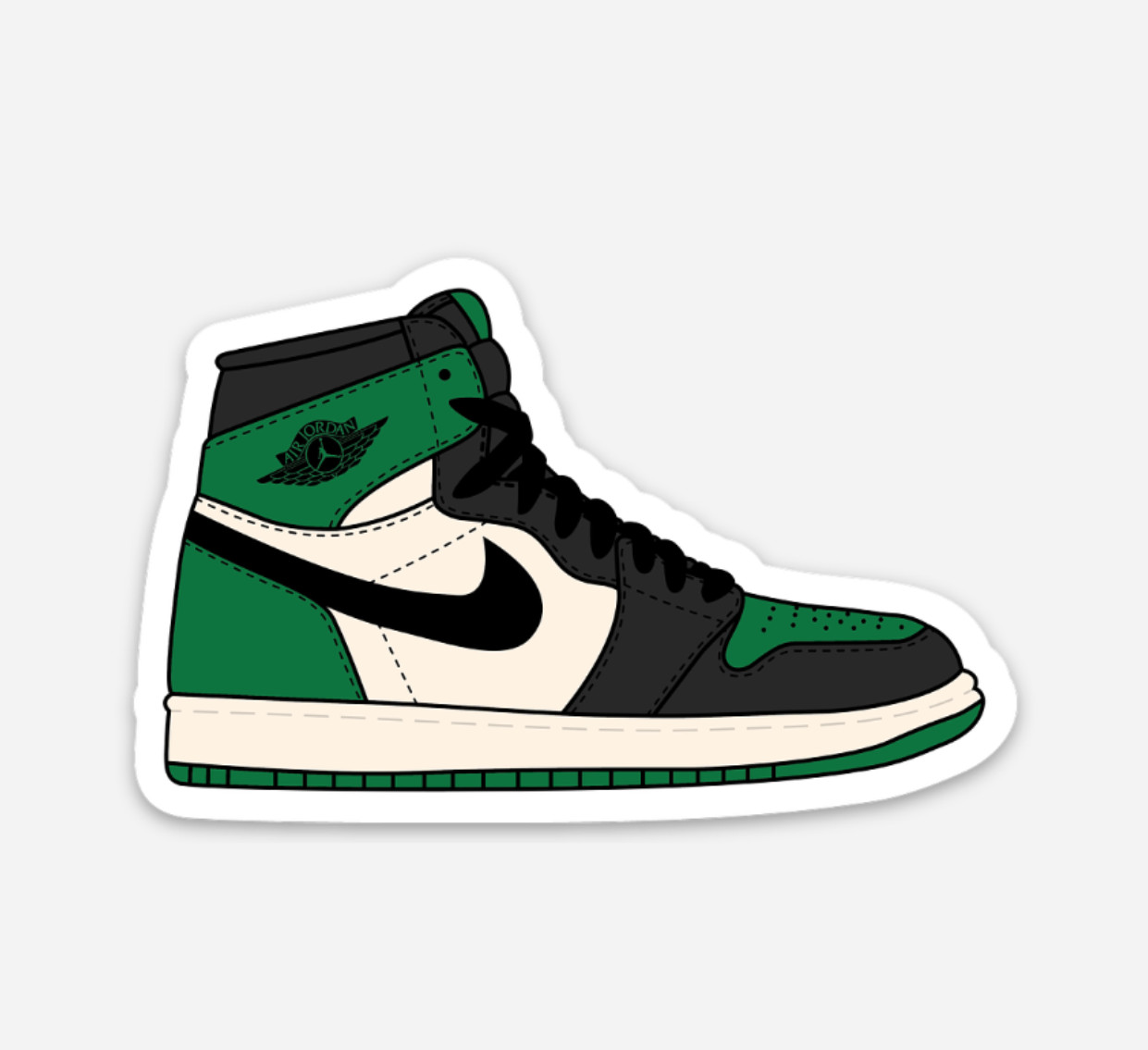 3″ Jordan 1 Sticker Sneakers Nike Decal Matte Finish Chicago Bred Mocha Royal