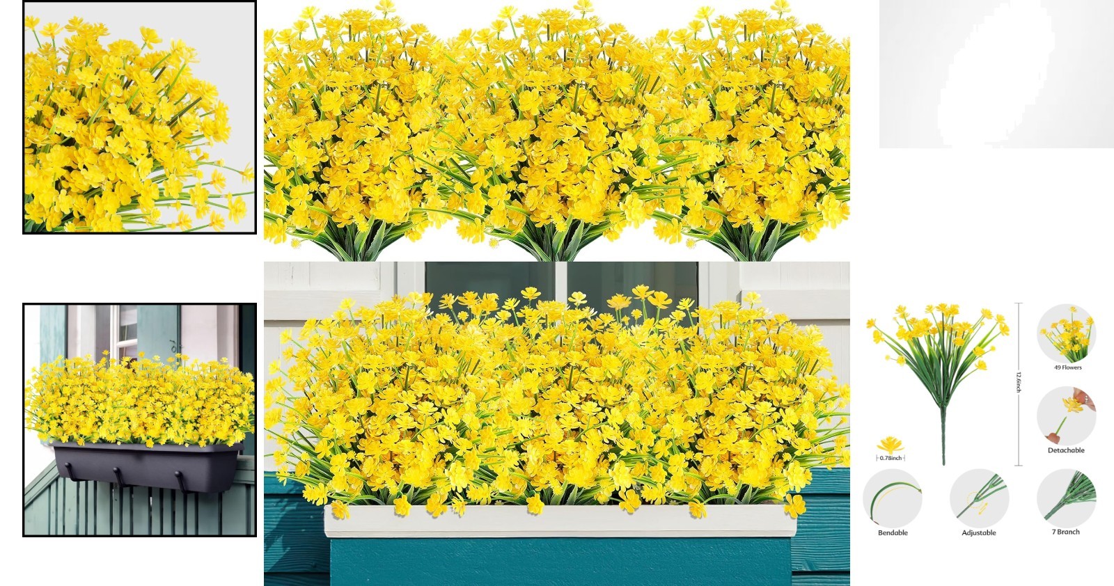 Versatile 24 Count Silk & Plastic Flowers – Durable Decor for All Occasions