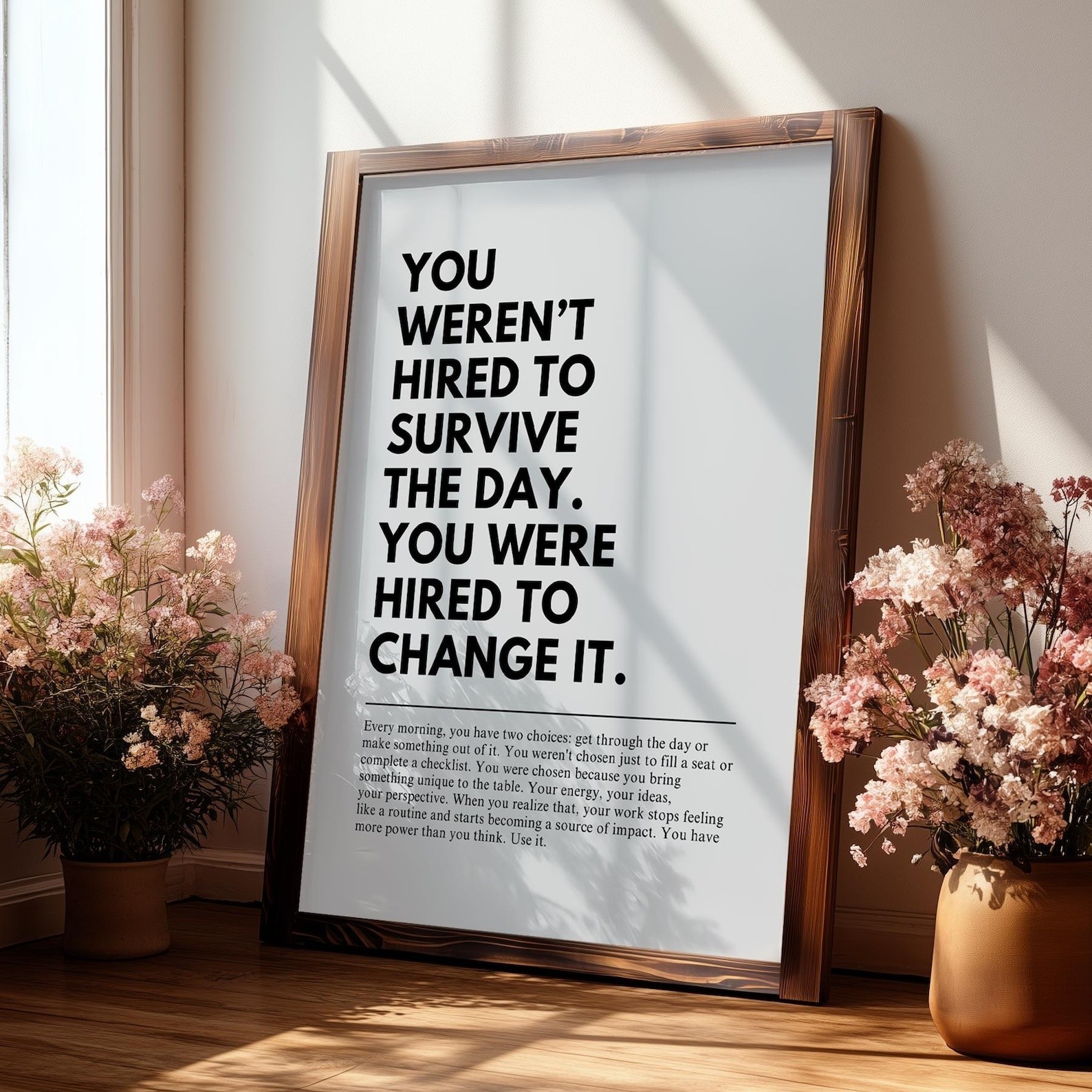 Inspirational Workplace Quote Print Office Decor