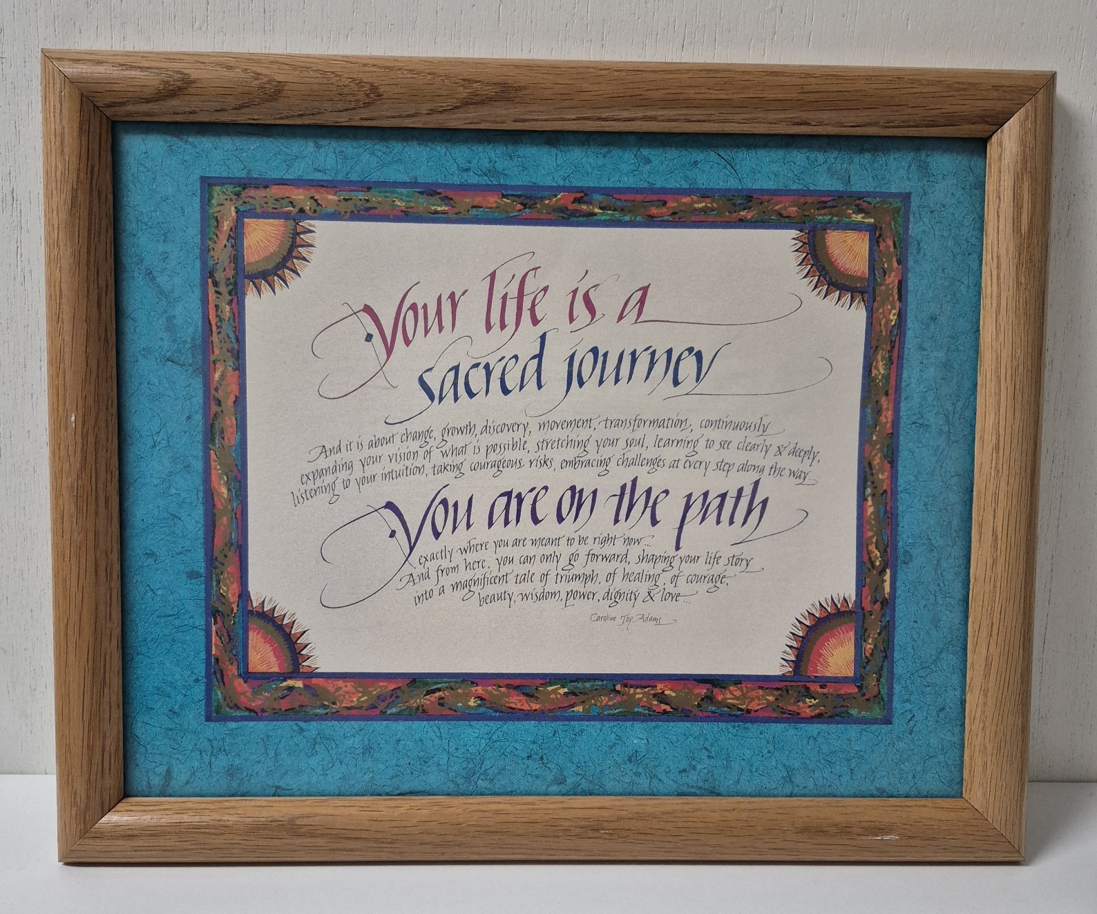 Inspirational Quote Framed Print Ready to Hang 12×16 Horizontal Wood Frame