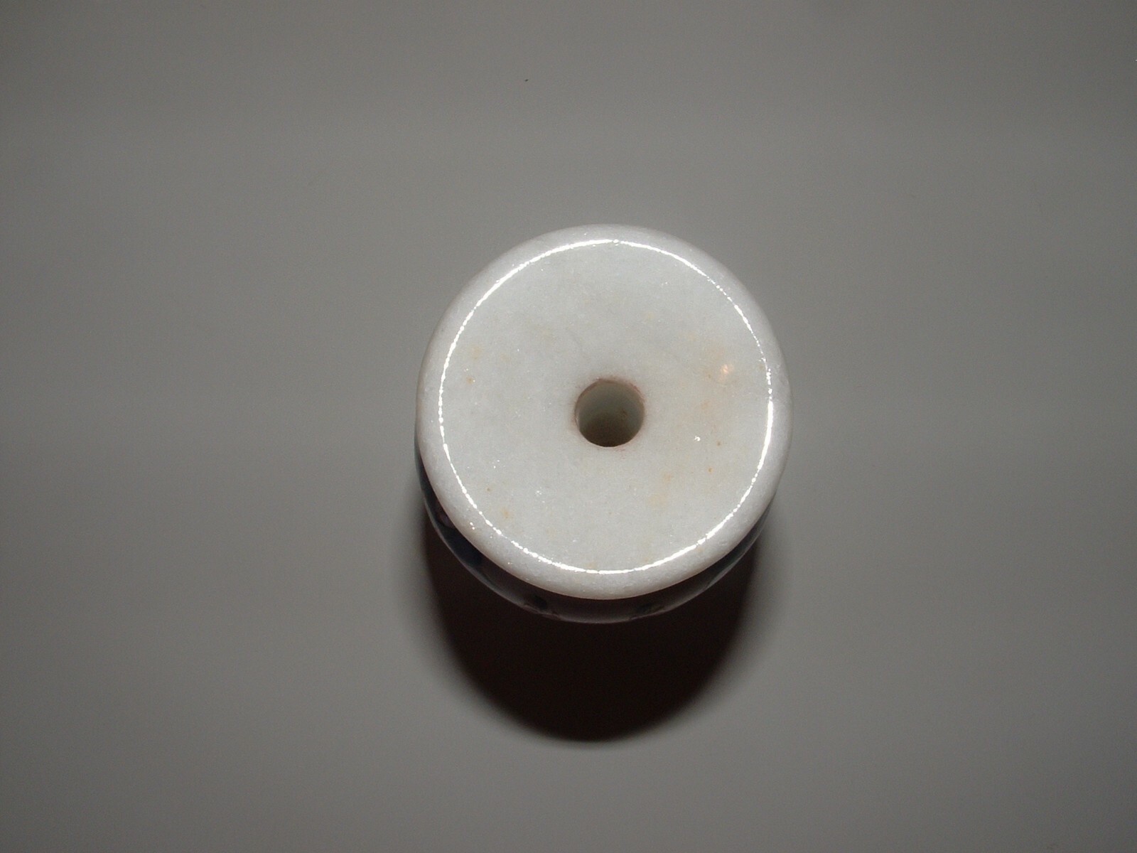 Floral Design Inlay White Marble Type Bud Vase, 8″ Tall, Age Unknown, pre-owned
