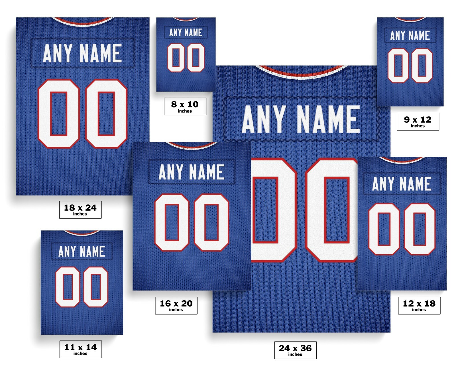 Buffalo Bills Football Jersey Print – Personalized Any NAME & NUMBER