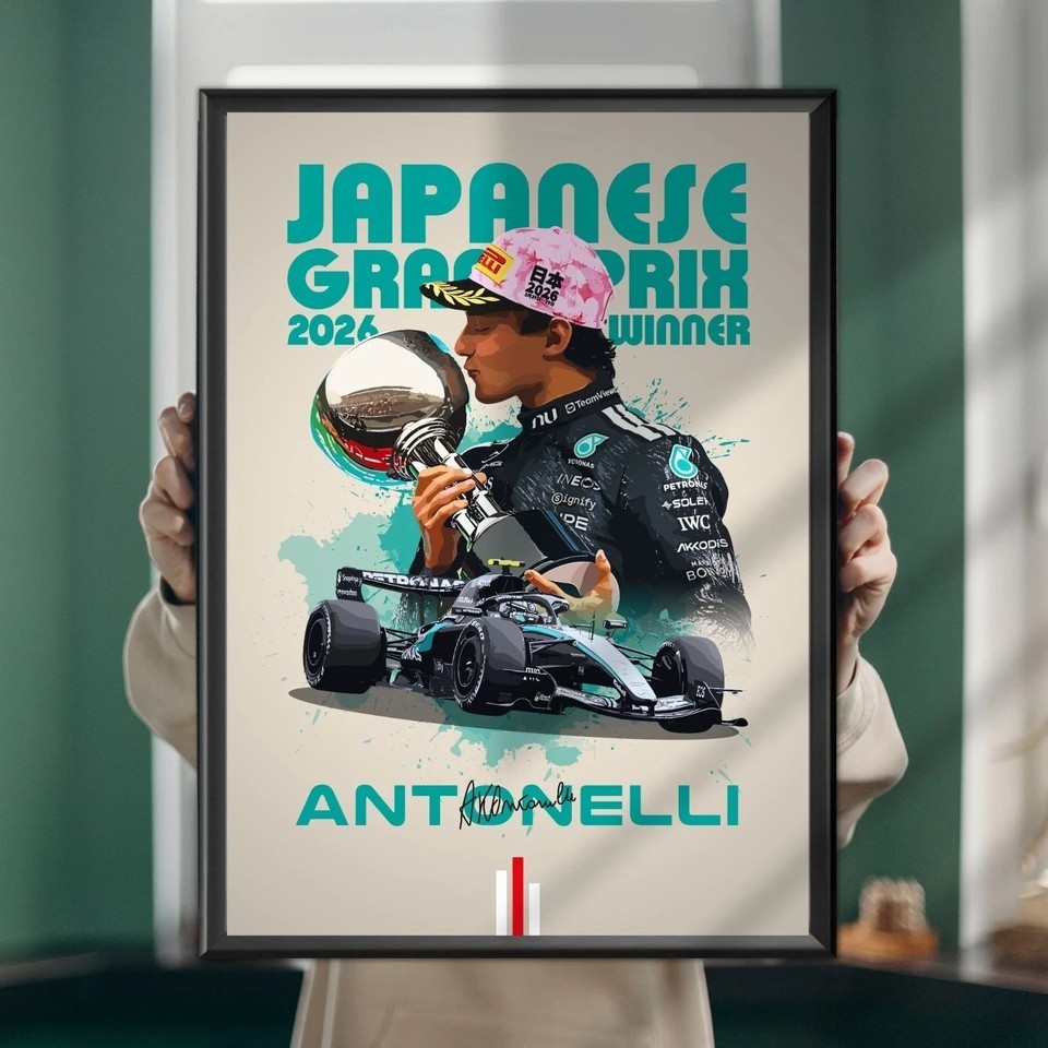 Kimi Antonelli Japanese Grand Prix Win 2026, F1 Poster No Frame