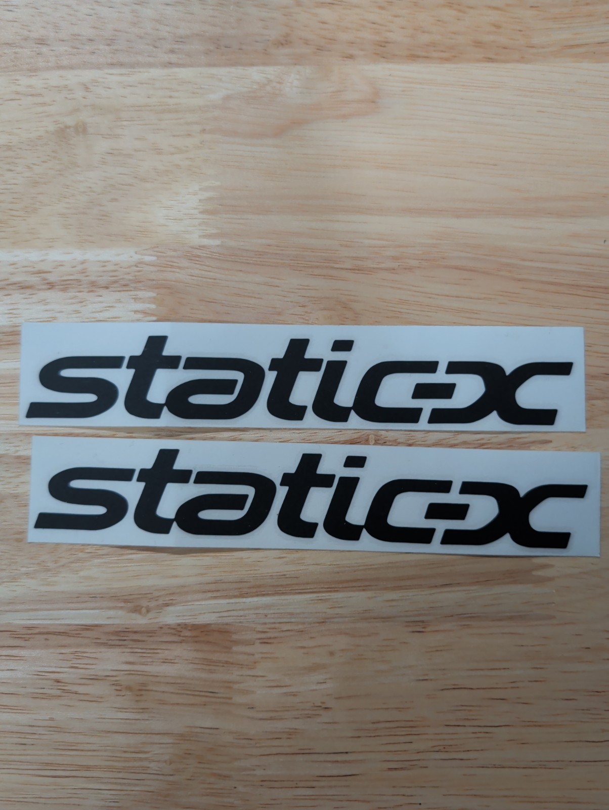 Static X Decal Stickers 2 Pack Black/White 7″X1.5″