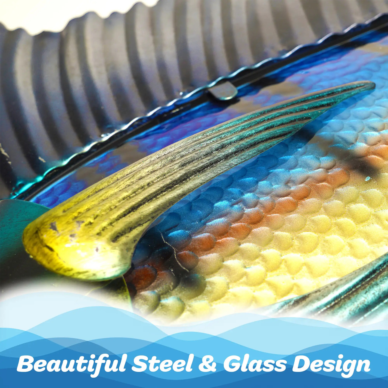 G128 36 in Metal Sailfish Wall Hanging Art Indoor Outdoor Decoration