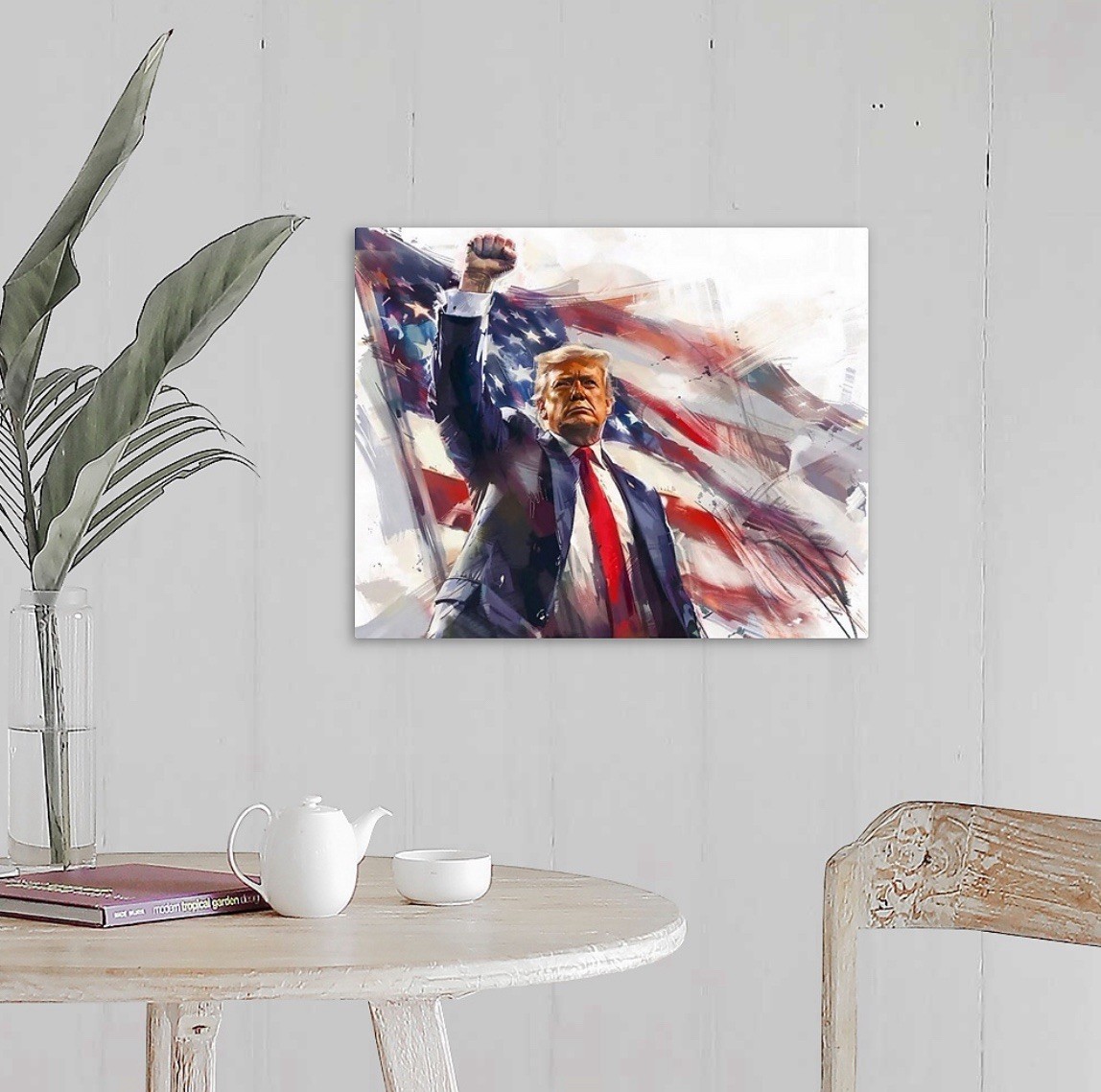 Donald Trump Canvas 16×20 Art 2025 President America Patriotic Iconic 47
