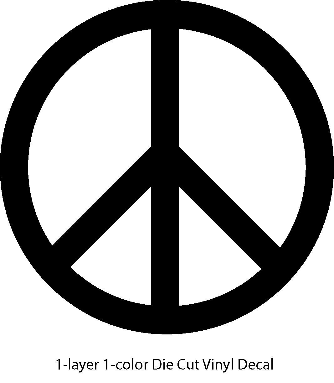 2″ – 24″ Peace Sign Die Cut Vinyl Decal Sticker – Made in USA Same Day Shipping