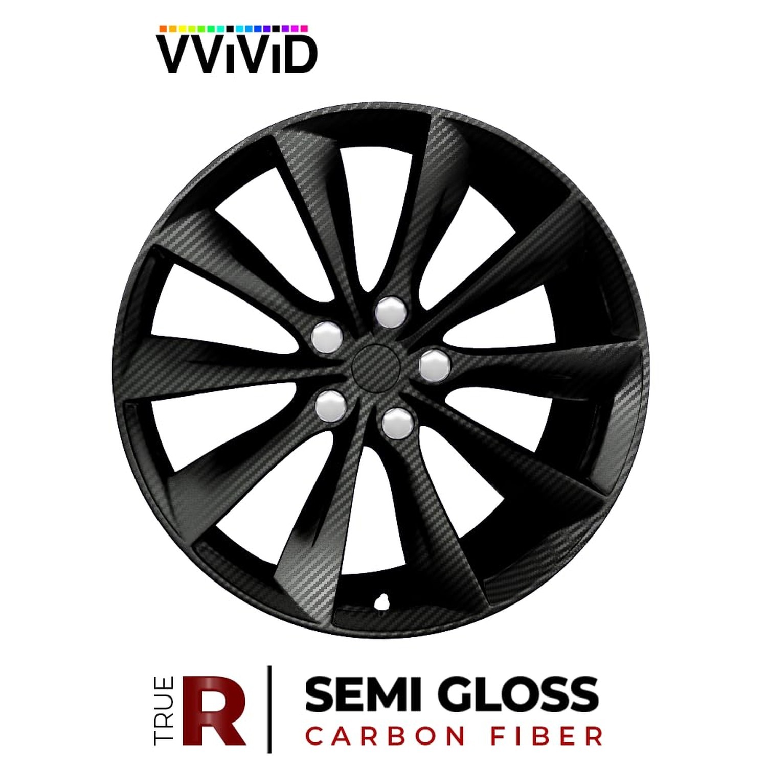 VViViD® Black True R Carbon Fiber Vinyl Wrap Roll with Air Release Technolo