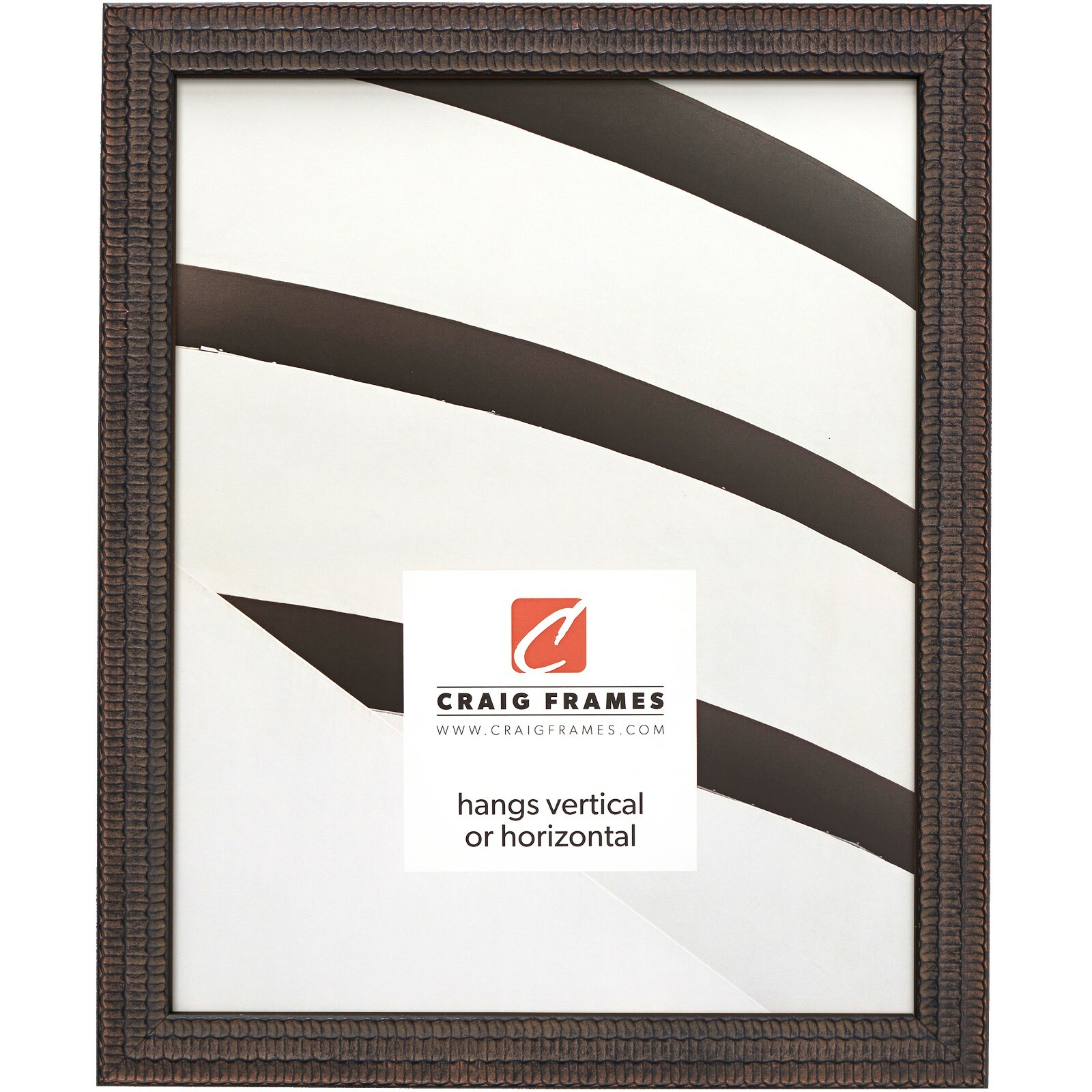 Craig Frames Farnsworth, 0.75″ Contemporary Antique Black Wood Picture Frame