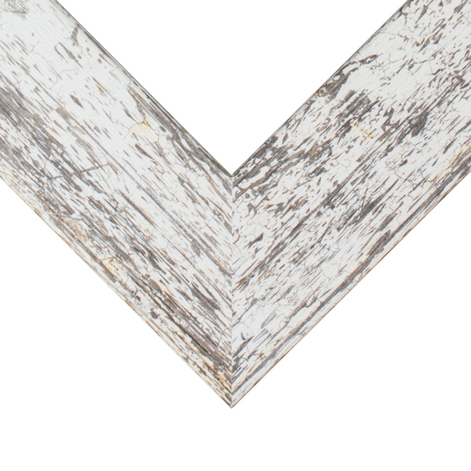 American Barn, 2″ White Faux Barn Wood Picture Frame, Common Sizes 4×5 – 17×33
