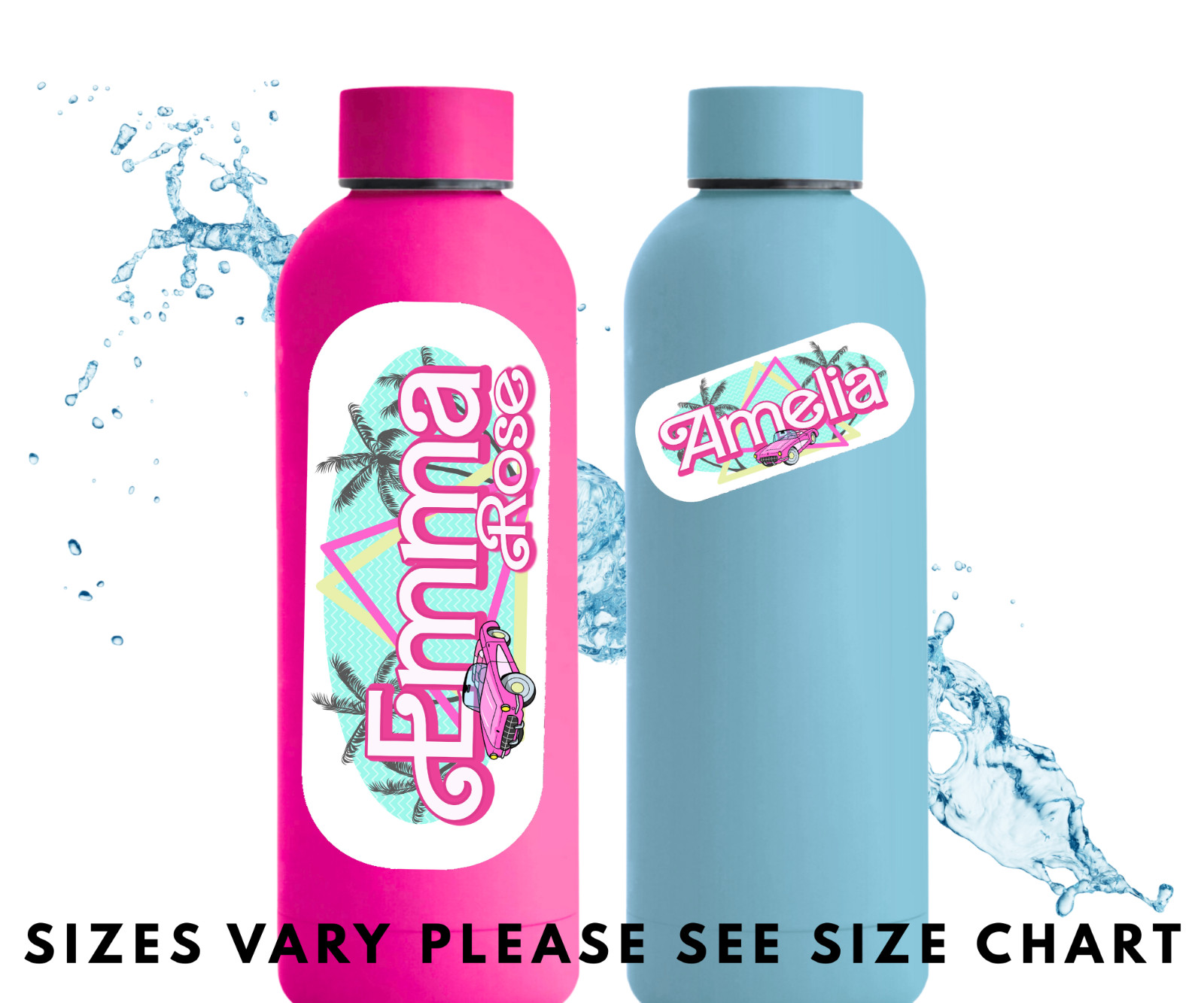 Personalized Retro Name Stickers – Waterproof Labels for School & Travel Gear