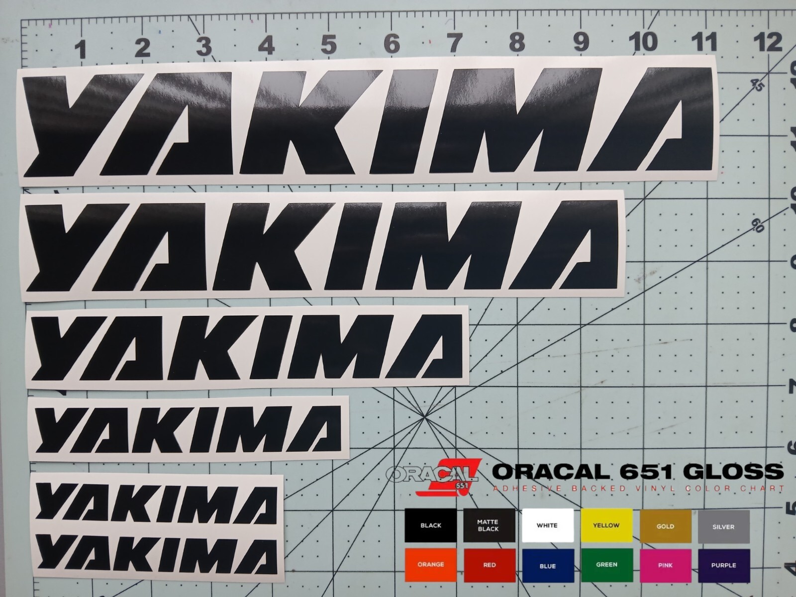 Yakima Logo Decal Sticker 7″ 9.5″ 11″ Roof Rack Load Bar Bike Fairing Carrier