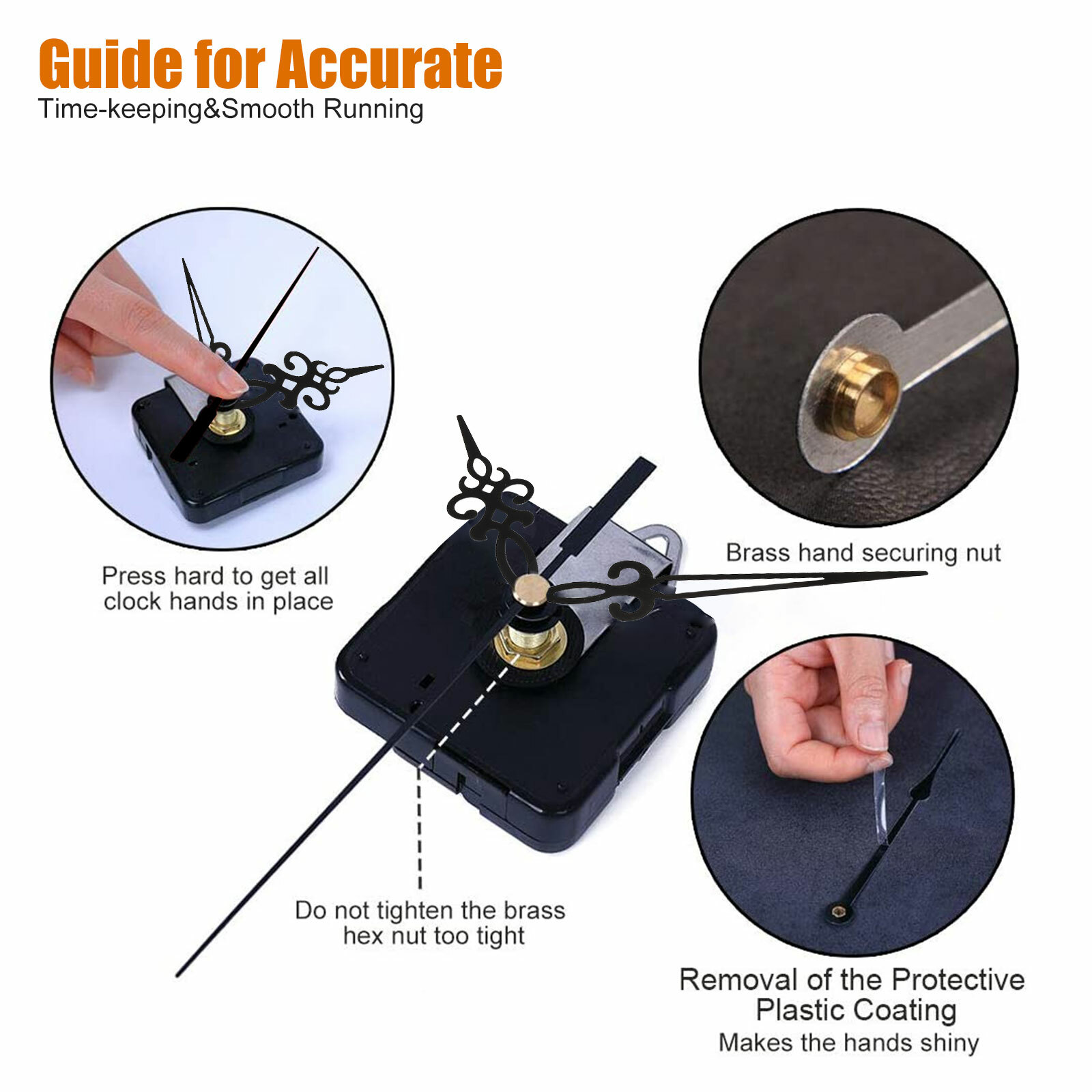 Quartz Clock Movement Mechanism DIY Repair Hands Replacement Parts Tools Kit 30X