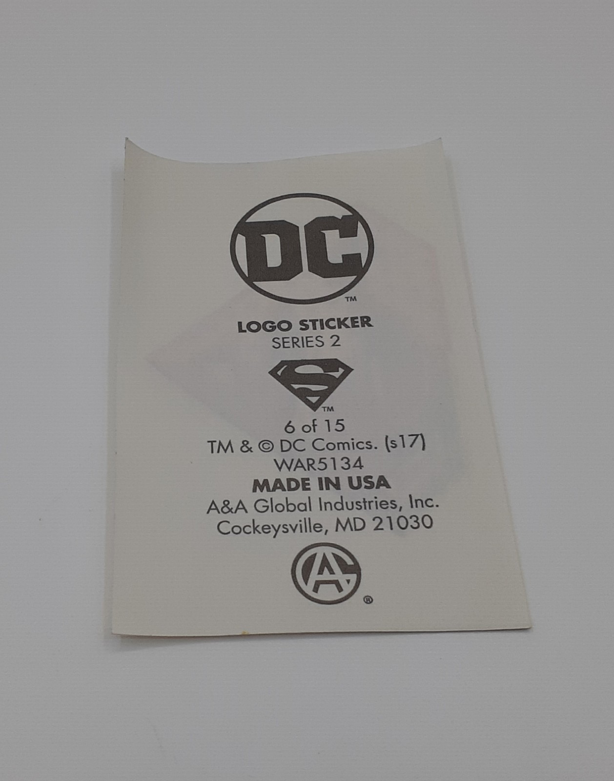 Superman Sticker Rare DC Comics Batman The Joker Aquaman Two-Face Lex Luthor Fun