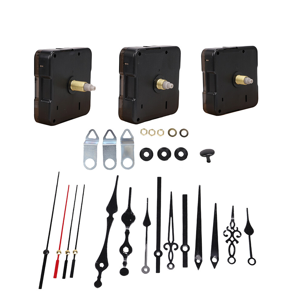 3 Set DIY Wall Quartz Clock Movement Mechanism Replacement Repair Tool Parts Kit