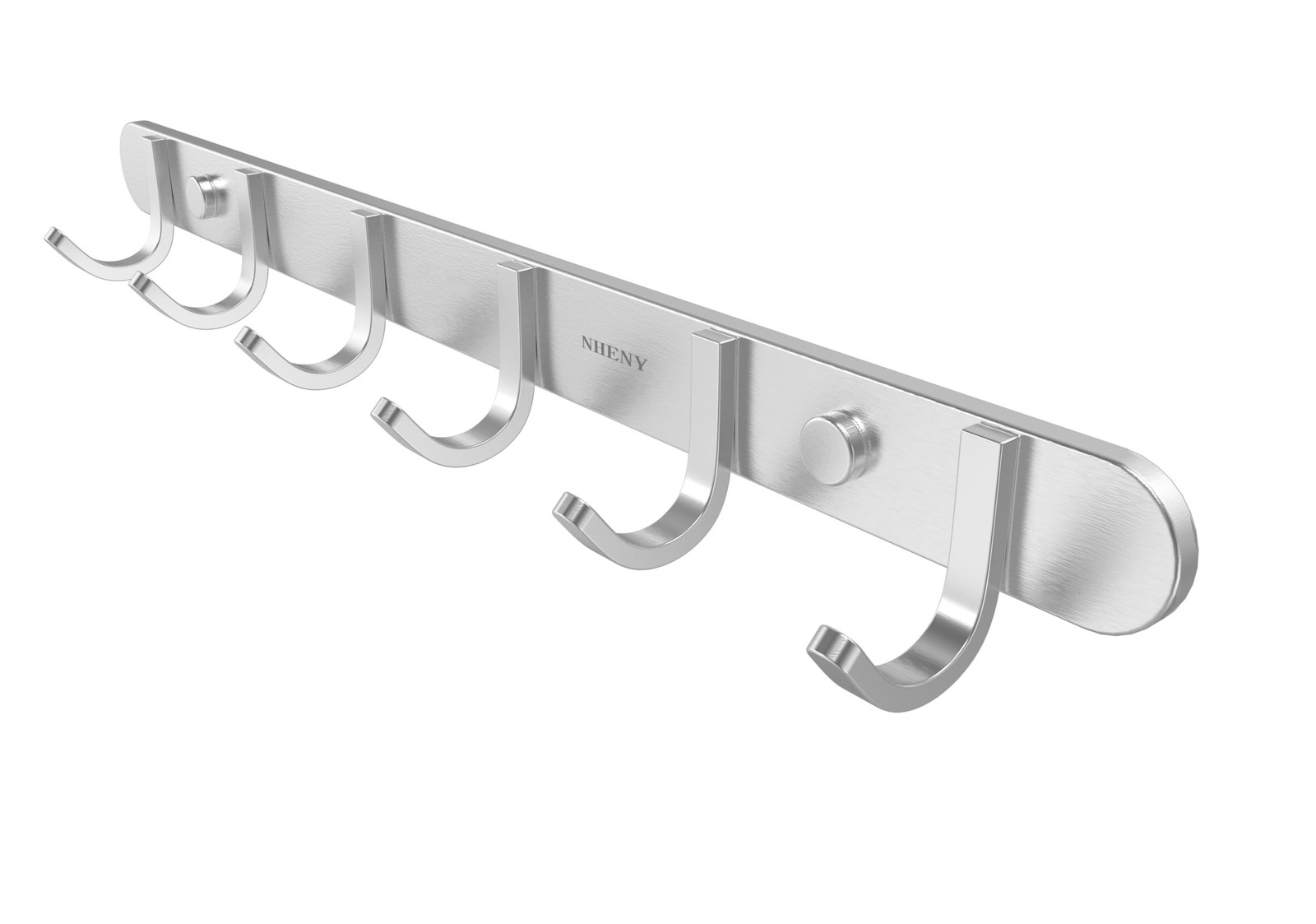 Coat Hook Wall Mount – NHENY Towel Rack with 6 Hooks Hanger for Hanging Cloth…